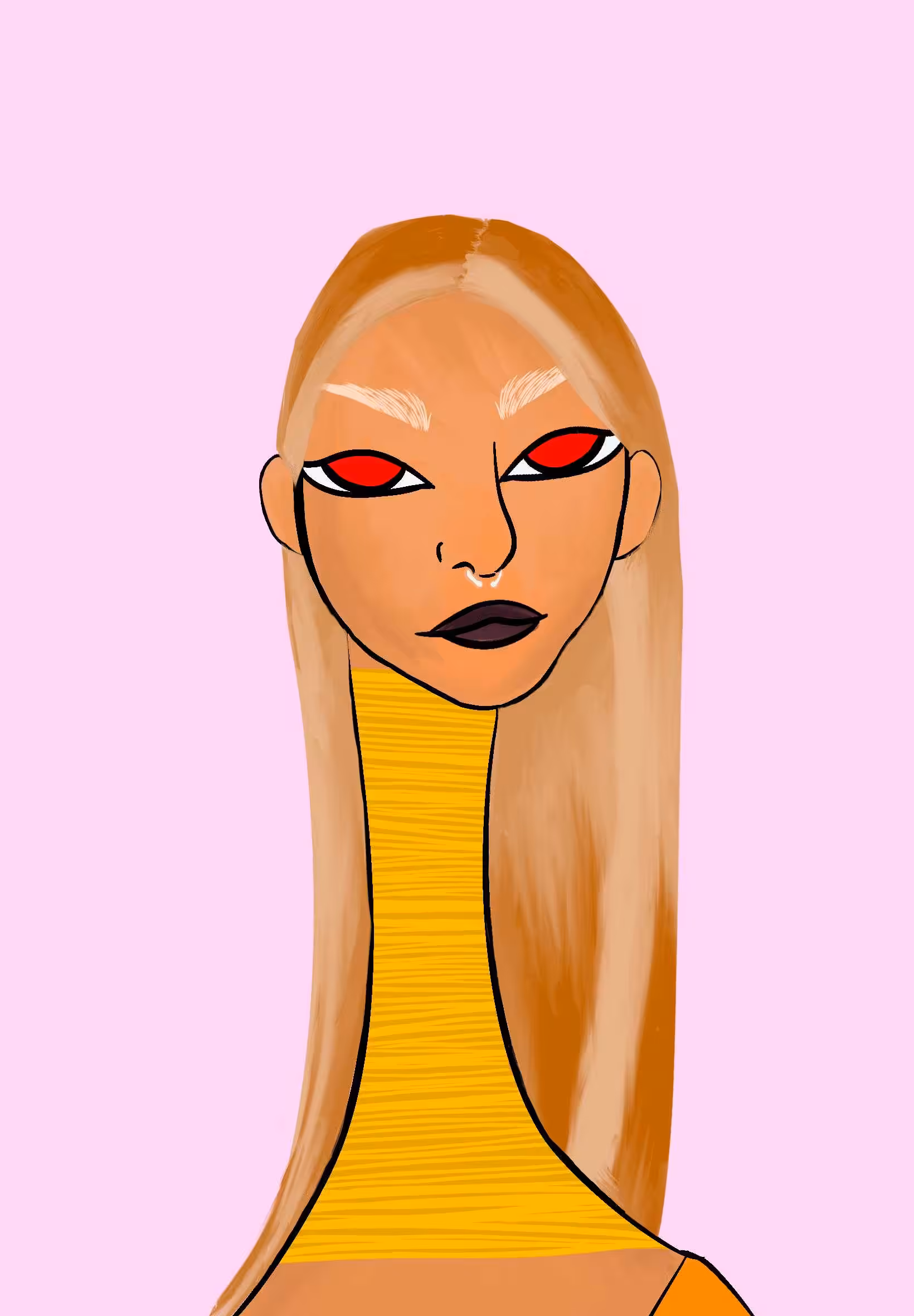 Long Neckie Lady #1167