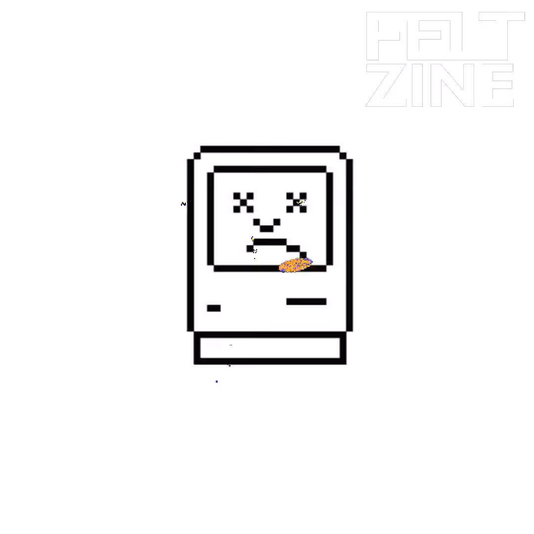 Canvas #209: mac screen. — error. — flowers. — white box logo. — dreamscape