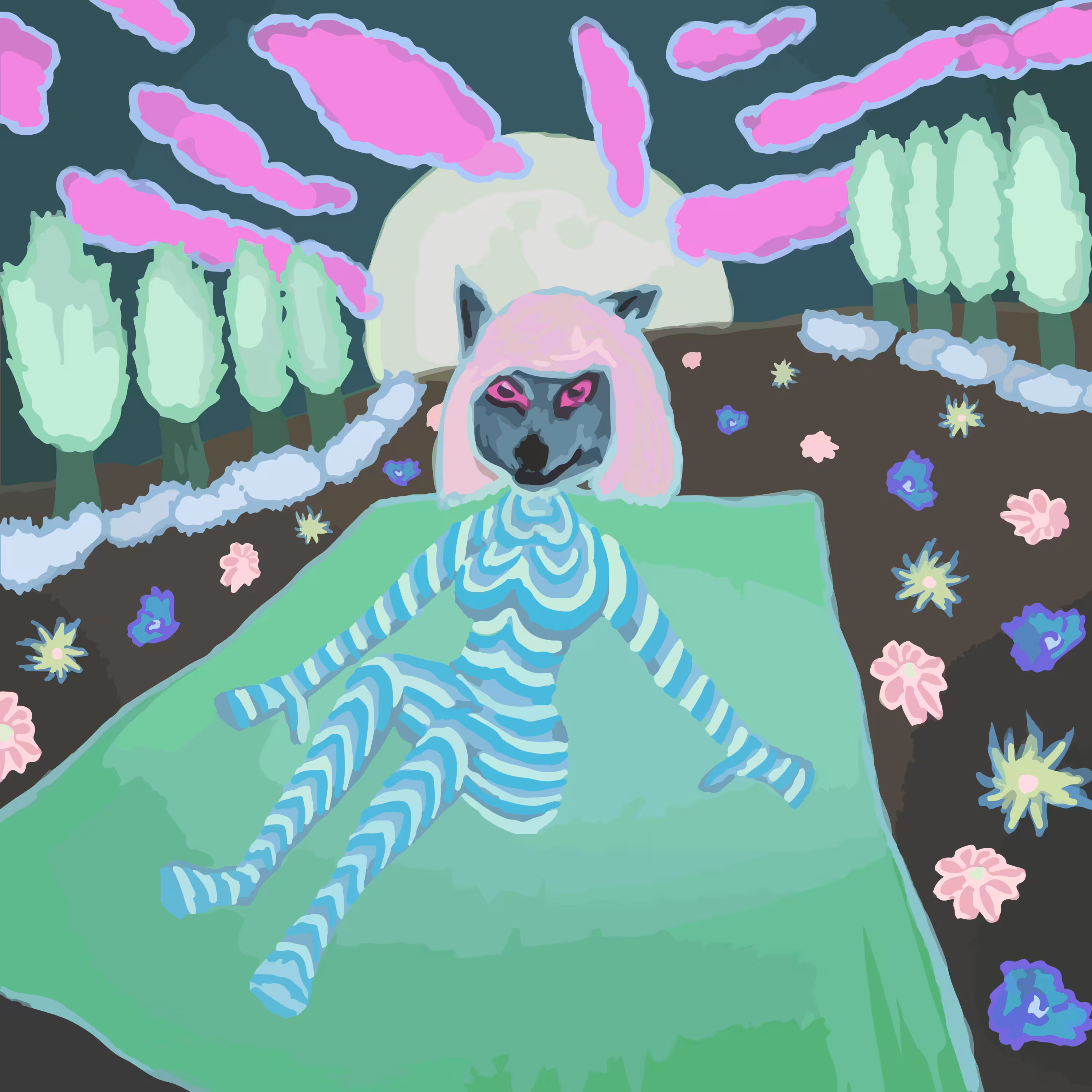 Fox Girl On A Celestial Picnic