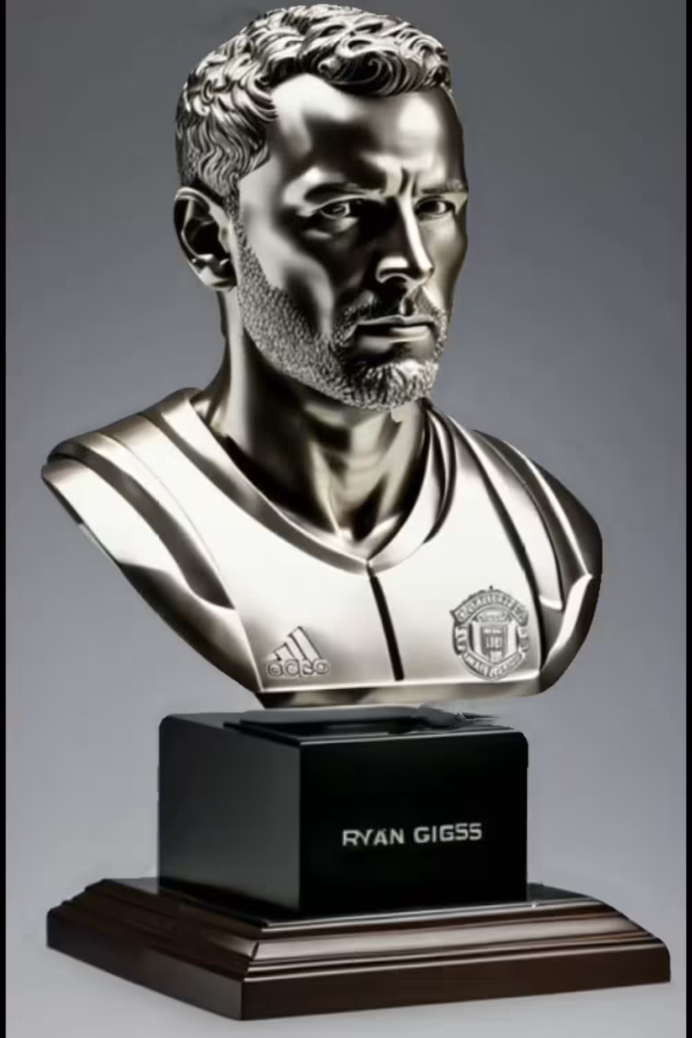 FAMOUS SCULPTURES: Ryan Giggs - Silver Bust Sculpture