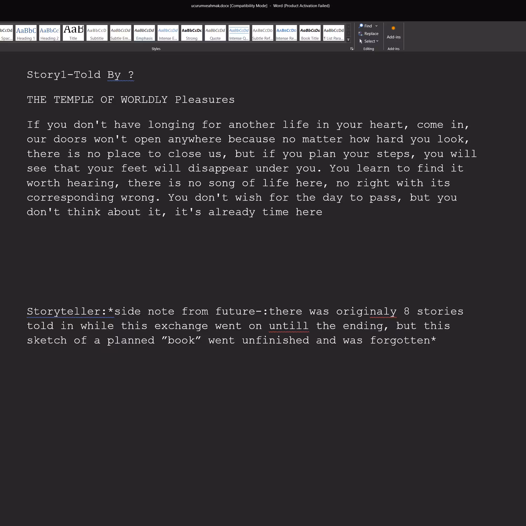 themoreyouopenyourmouth: Abyss And The Fool: Snippet5