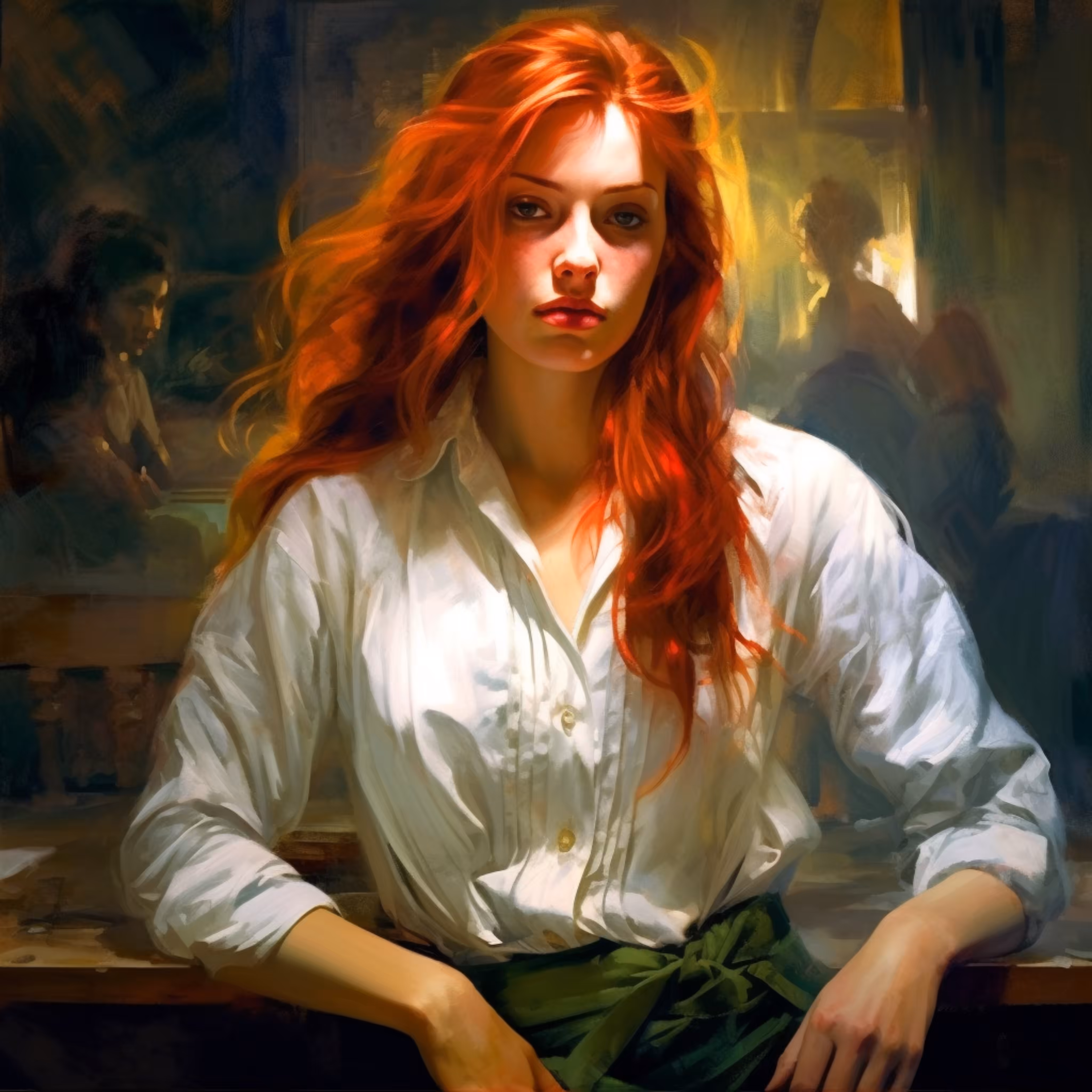 The waitress