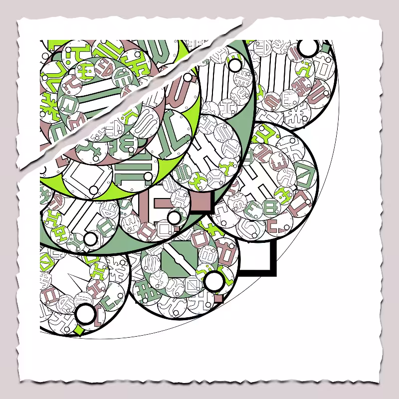 Fractals and fractures -"Alphabetic Signs" #38