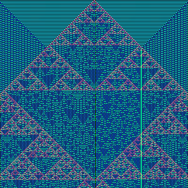 RGB Elementary Cellular Automaton #978