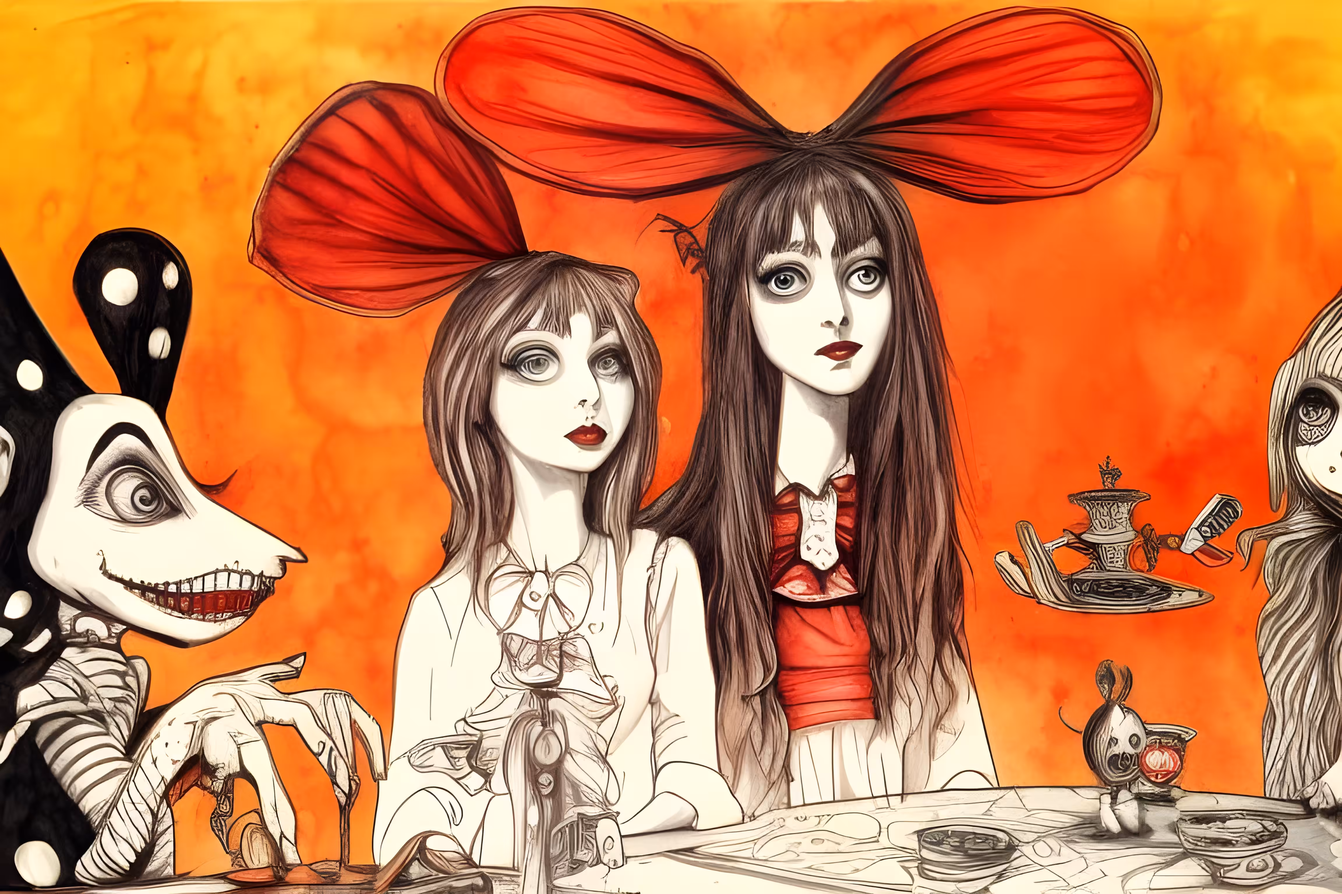 The image of a romantic date in the wonderland