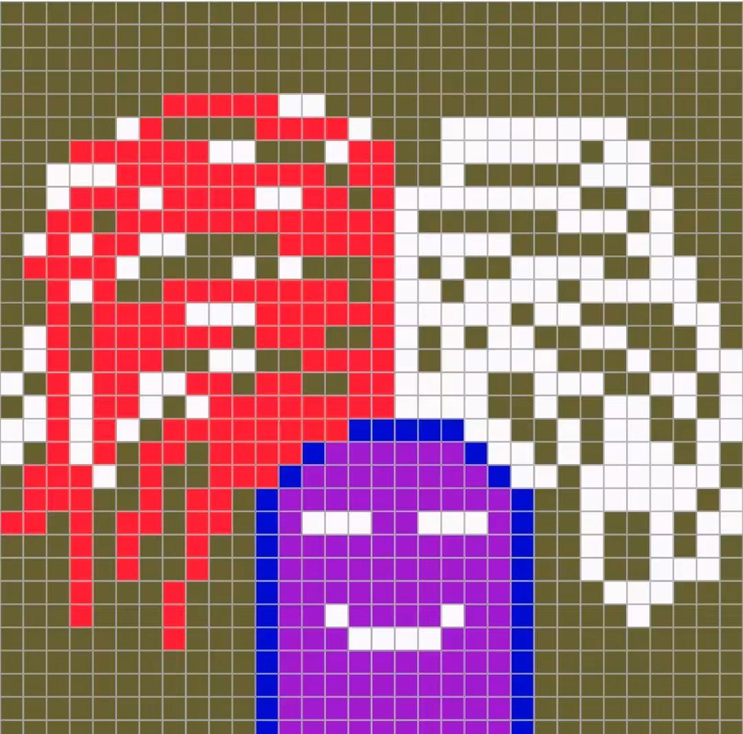 Cucumber red-white hair