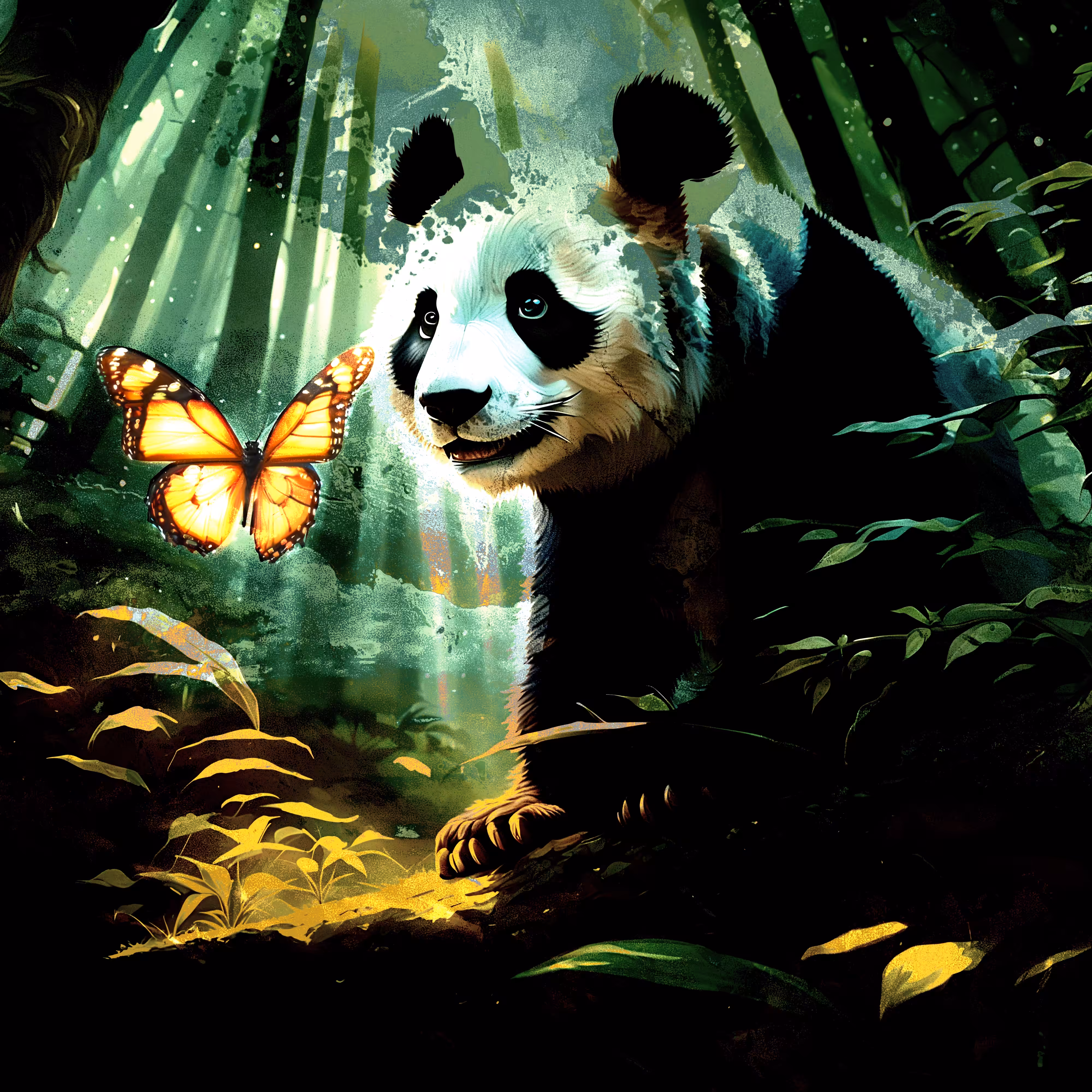 La fábula del oso panda y la mariposa