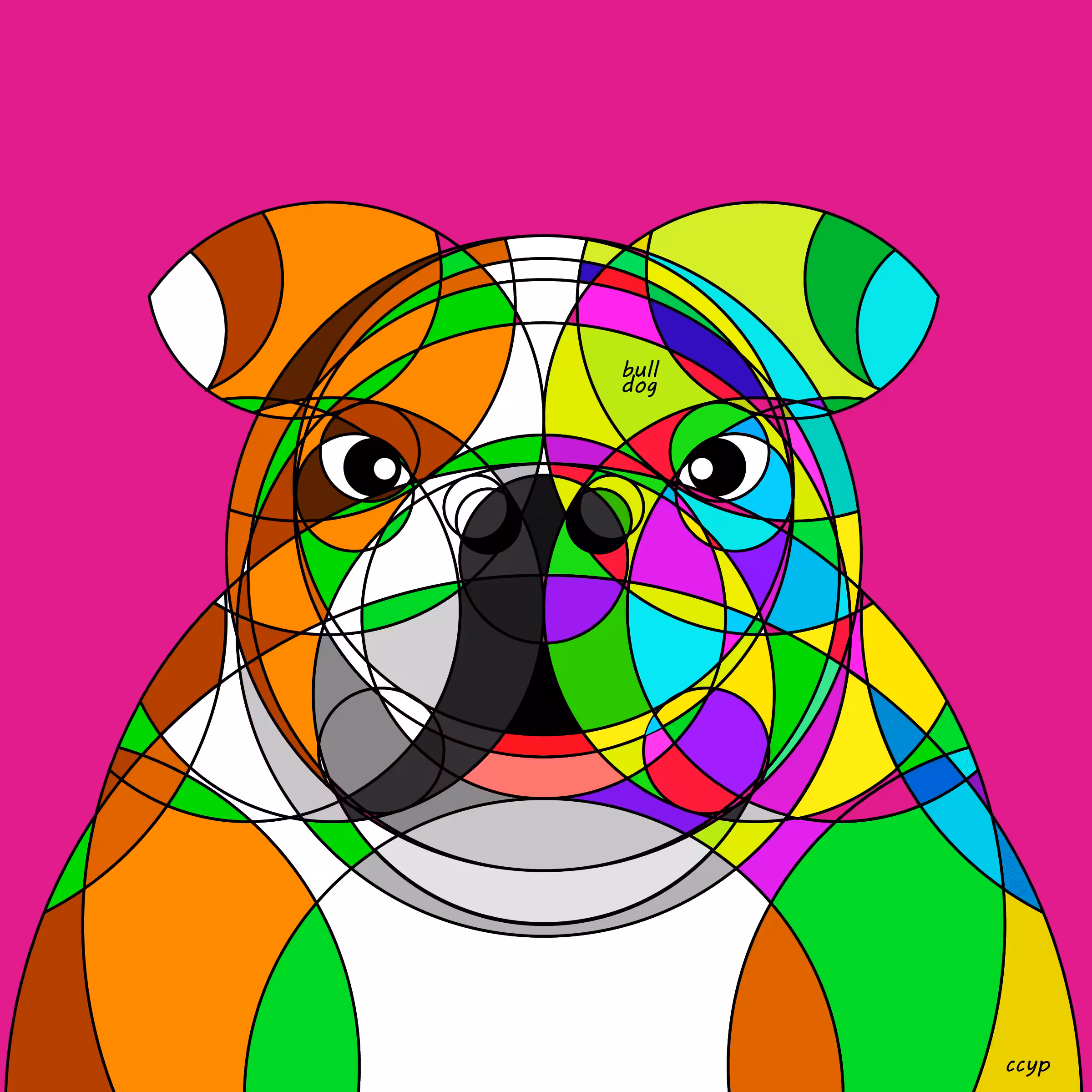Animal Circle Illustration #017 (color)