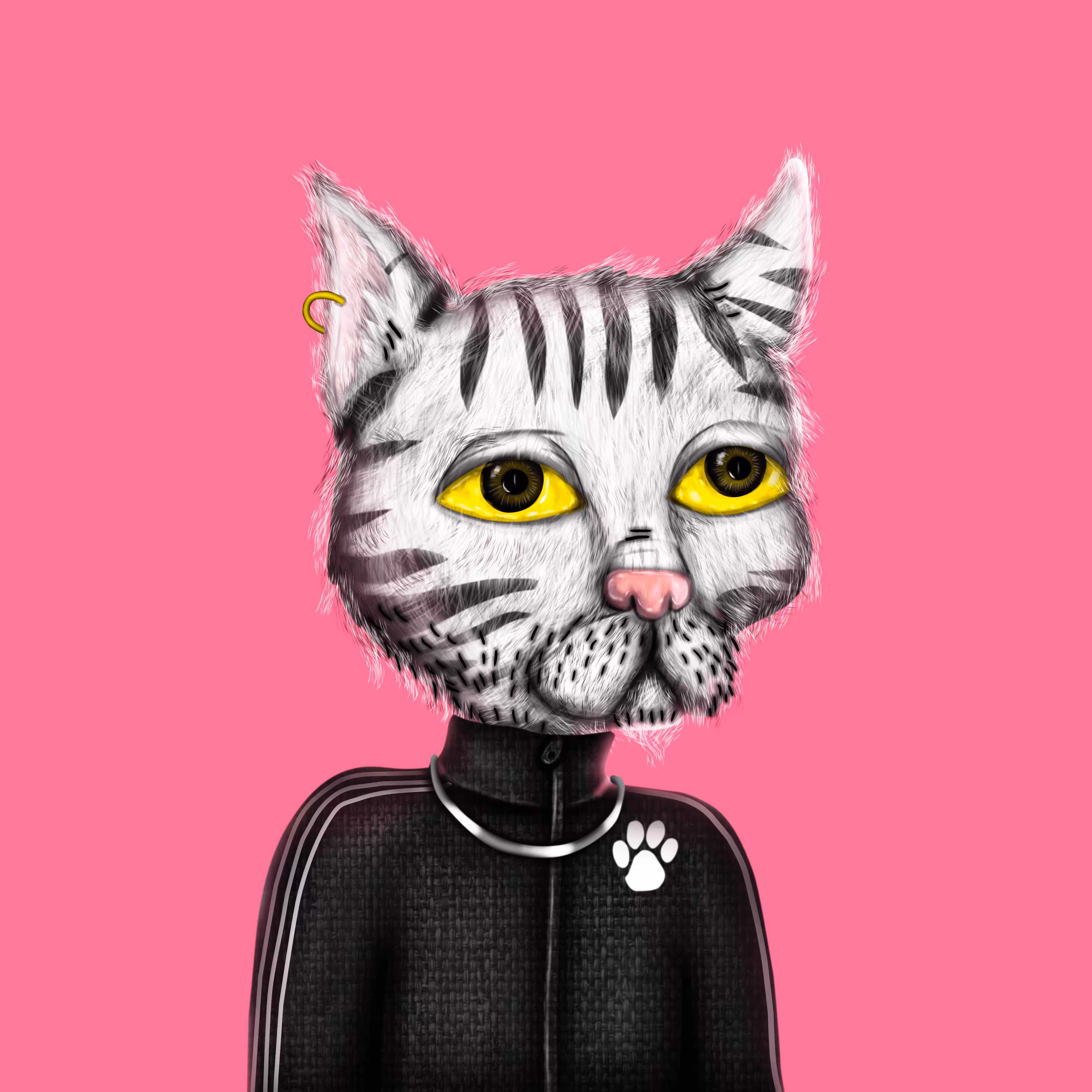 Derivative Art - Gutter Cat #1637
