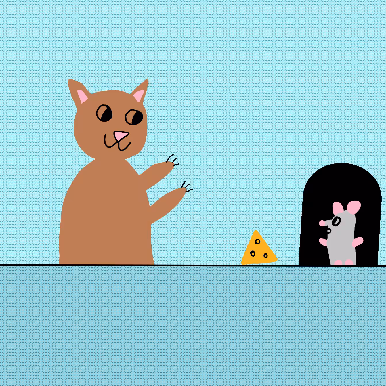 Cat, mouse and cheese 