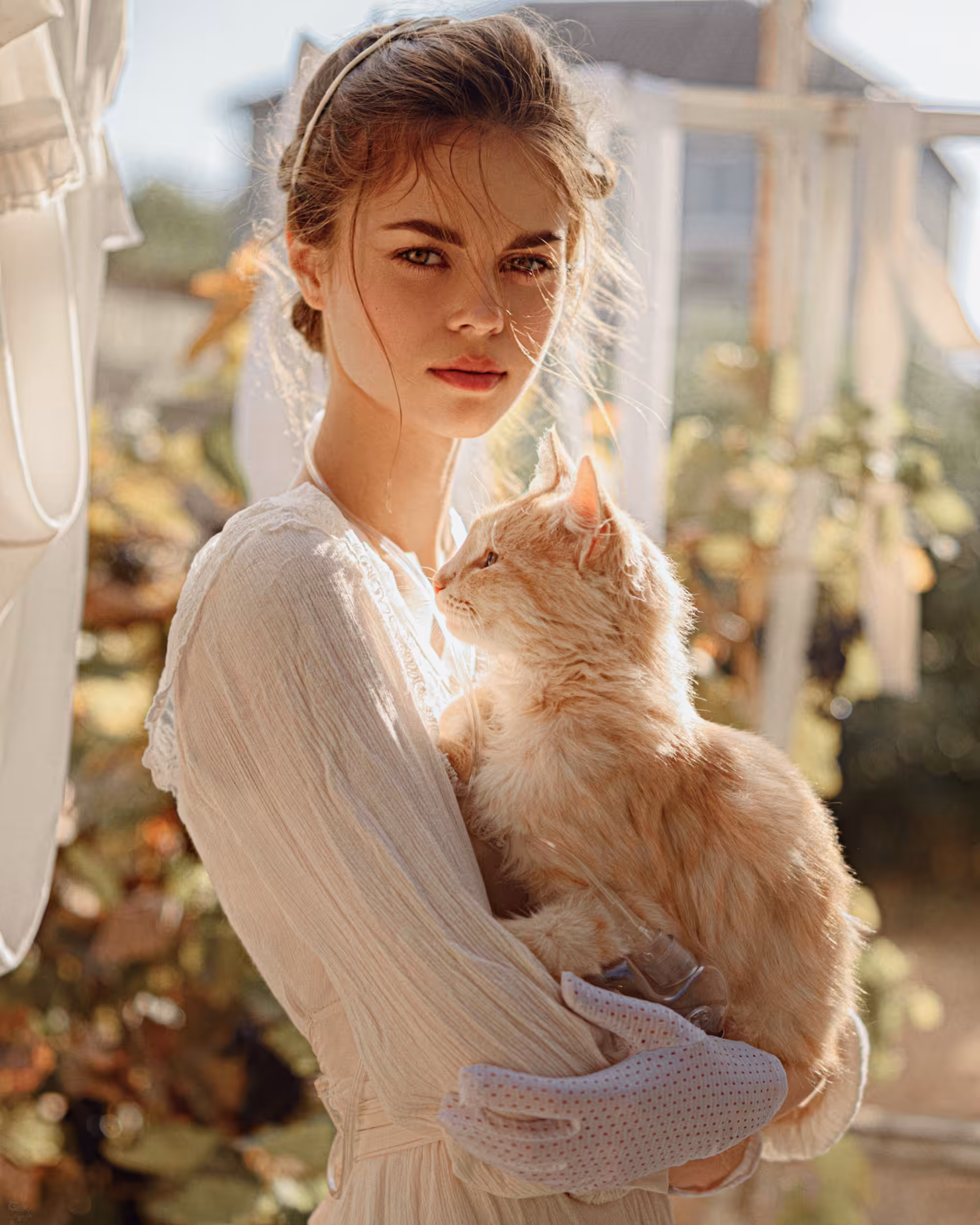 Vika and Red Cat