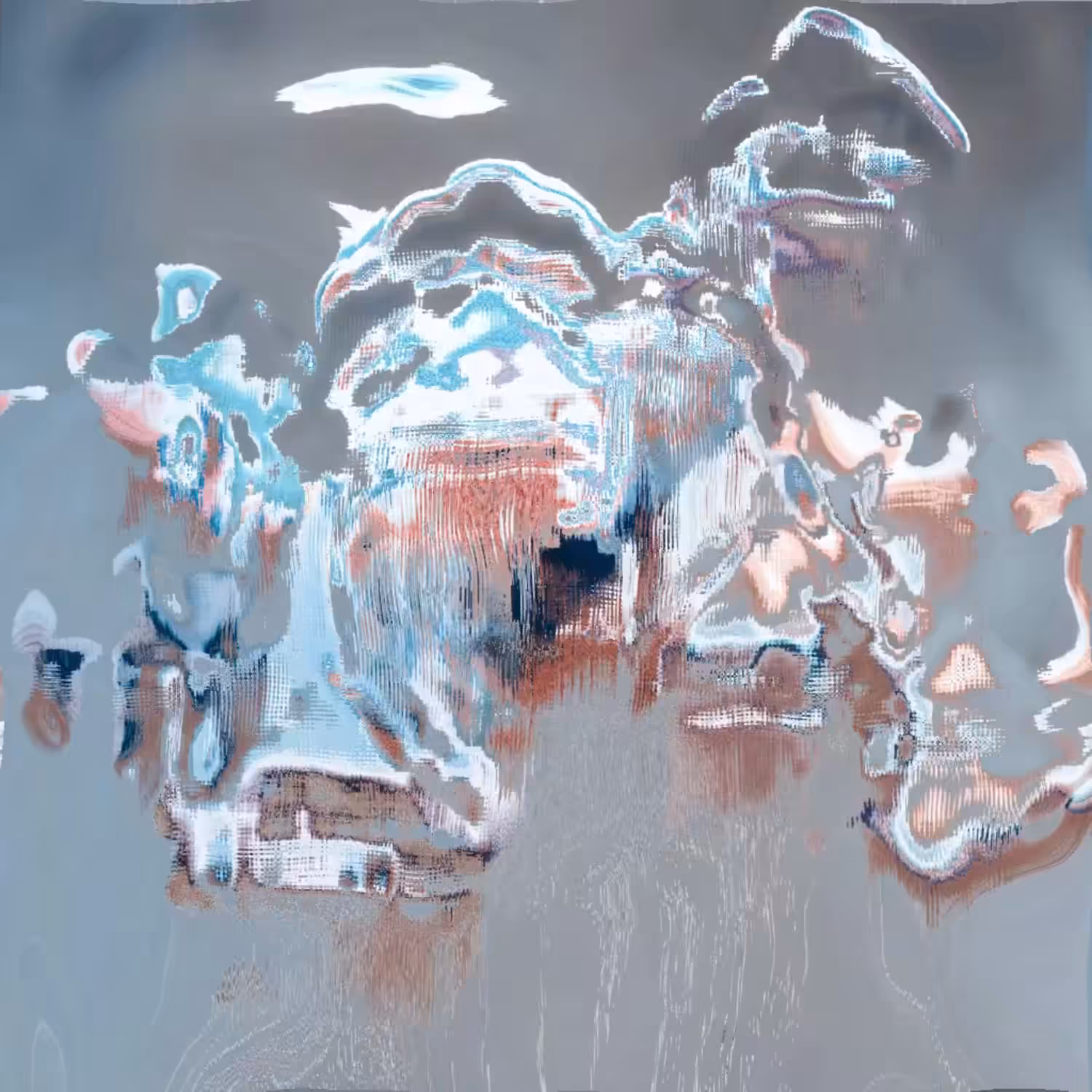 pixelated melting clouds
