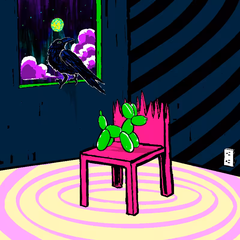 pink chair in the blue room #23