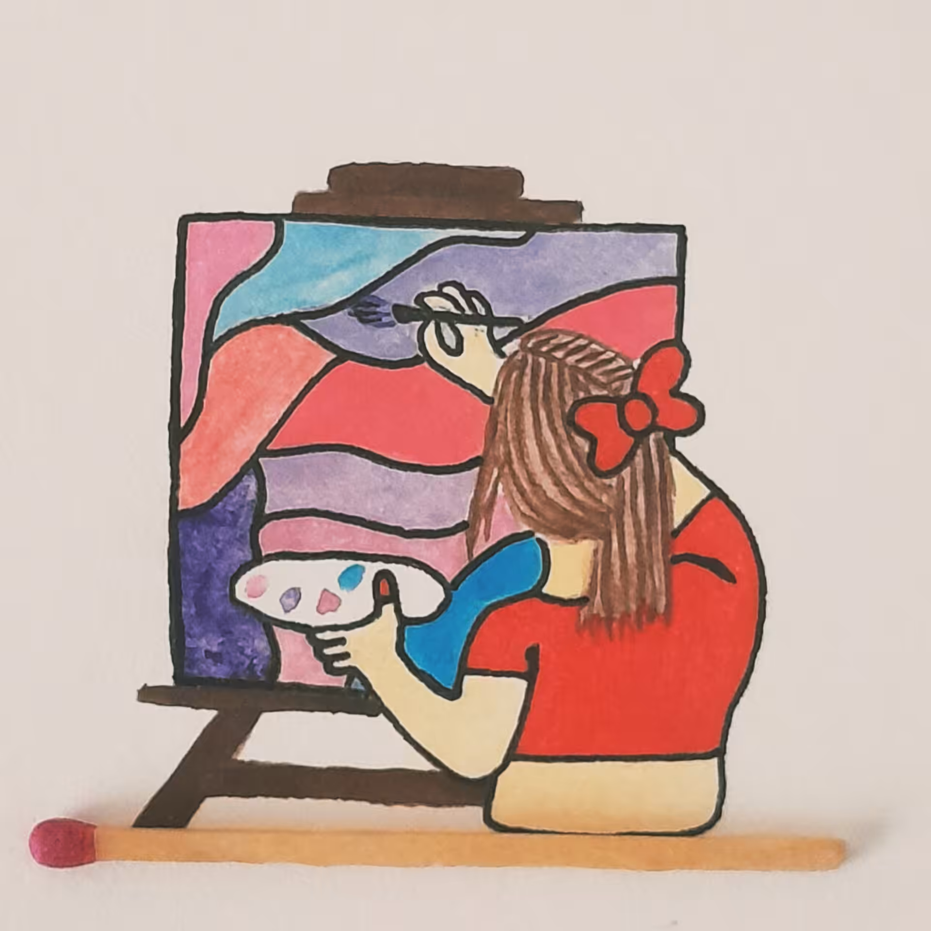  Matchstick: Painter's girl 7
