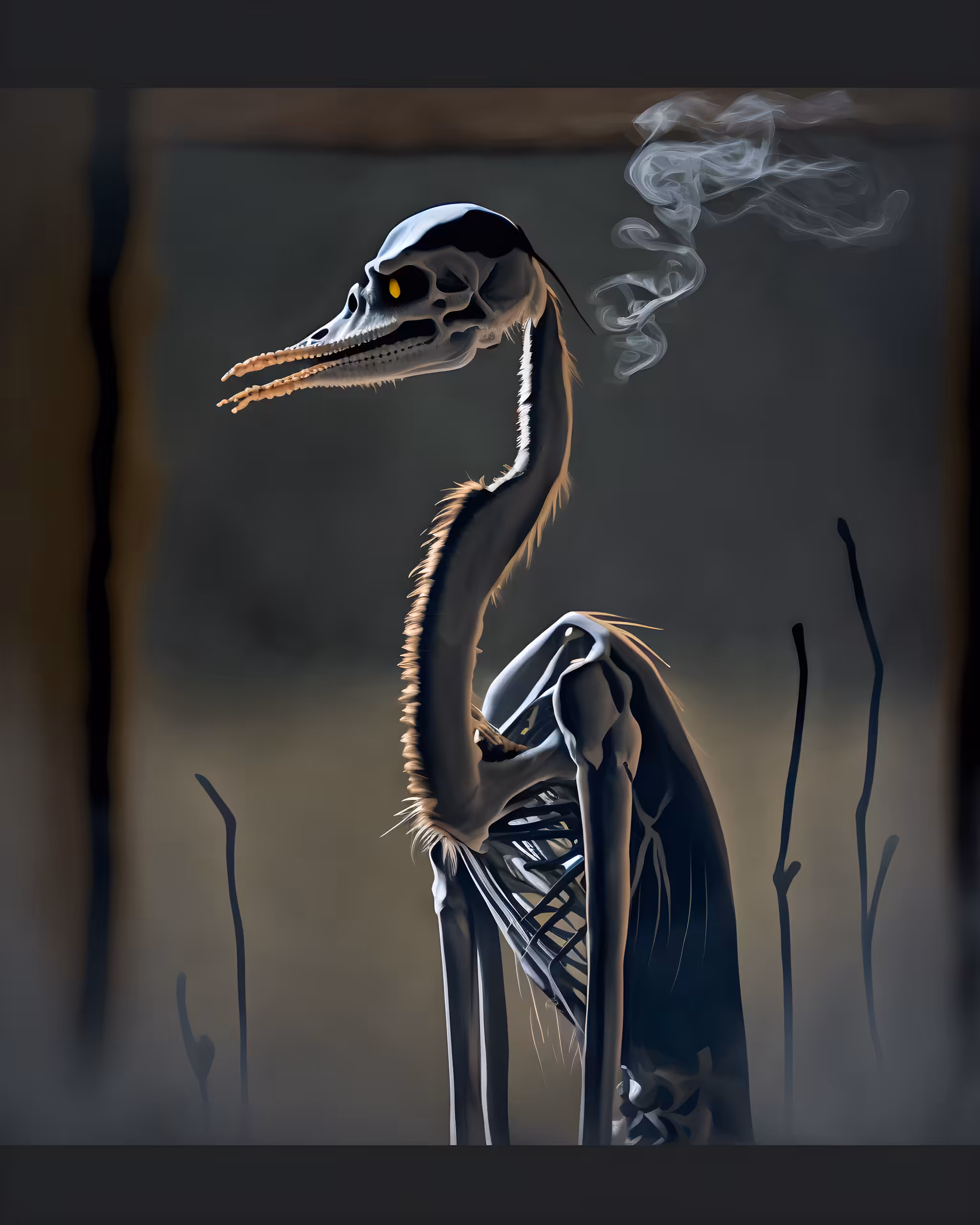 Skeletal Heron