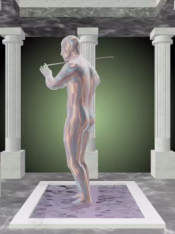 HeavenComputer: The Robotic Holographic Glow Man #4235