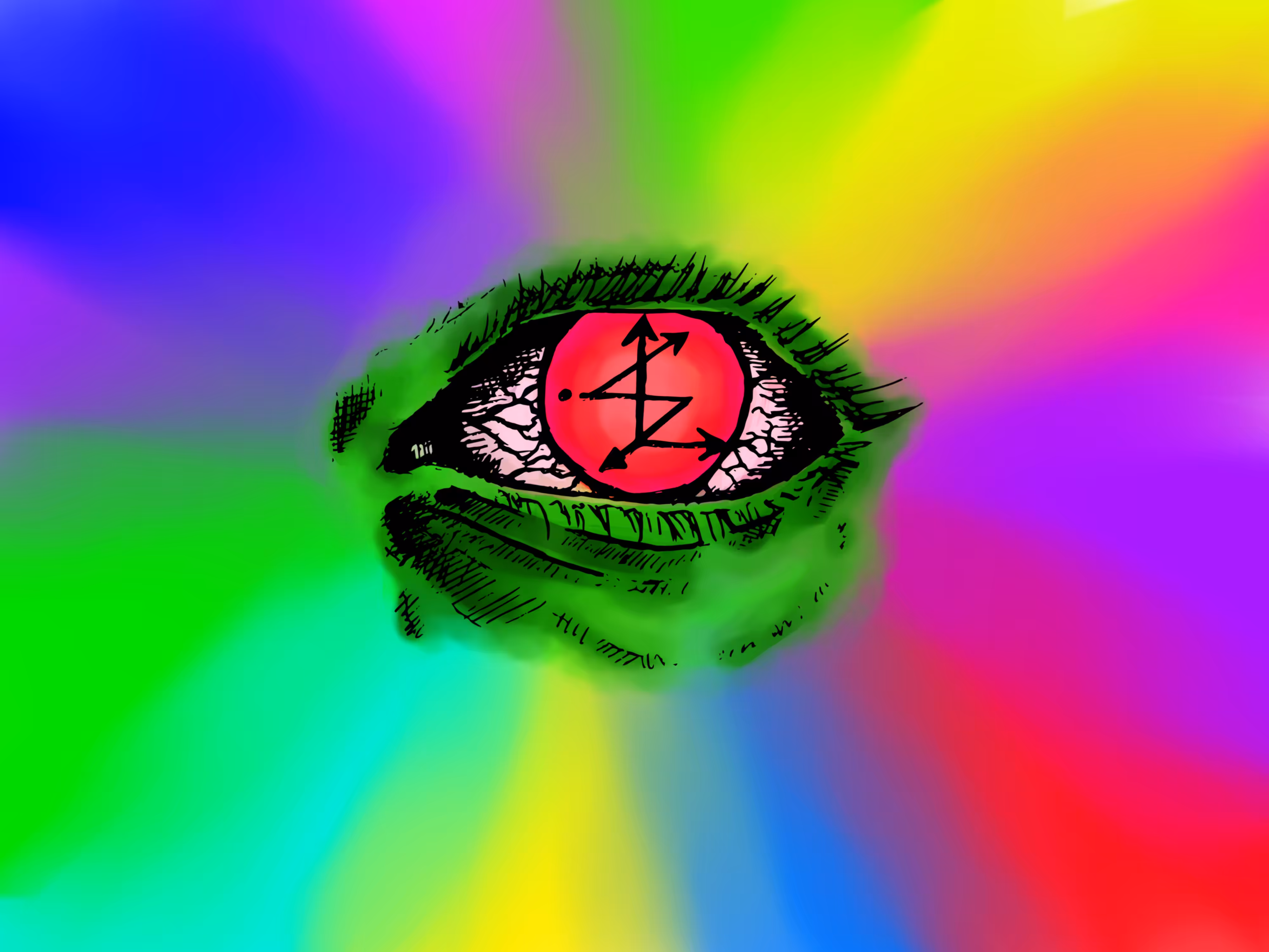 Psychedelic reptilian eye