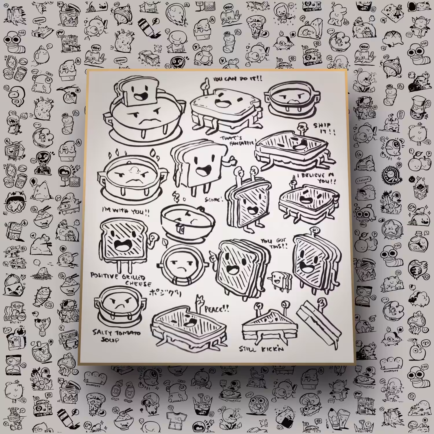 Enfu Inks #006 Positive Grilled Cheese