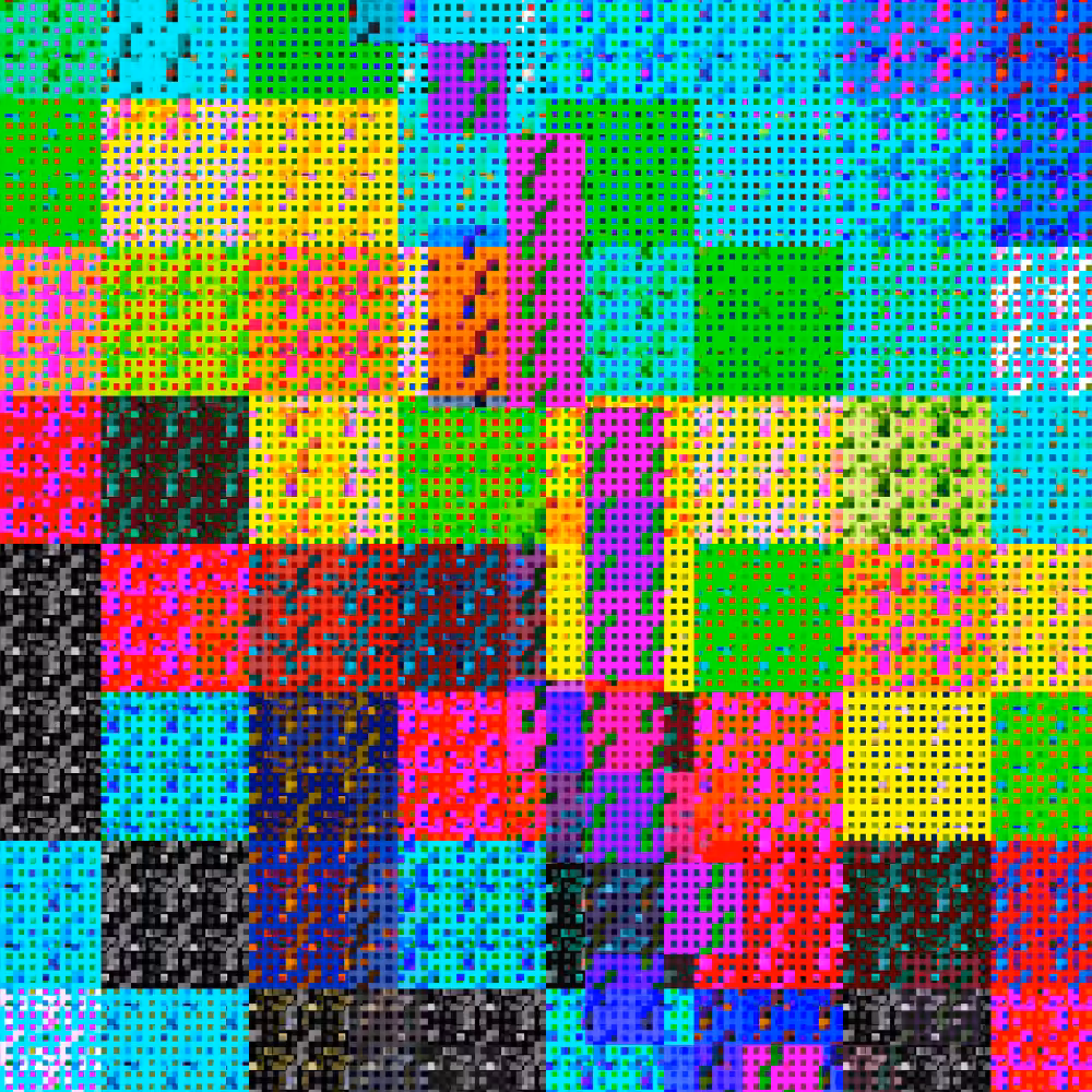 Multicolored Pixelated Field #15