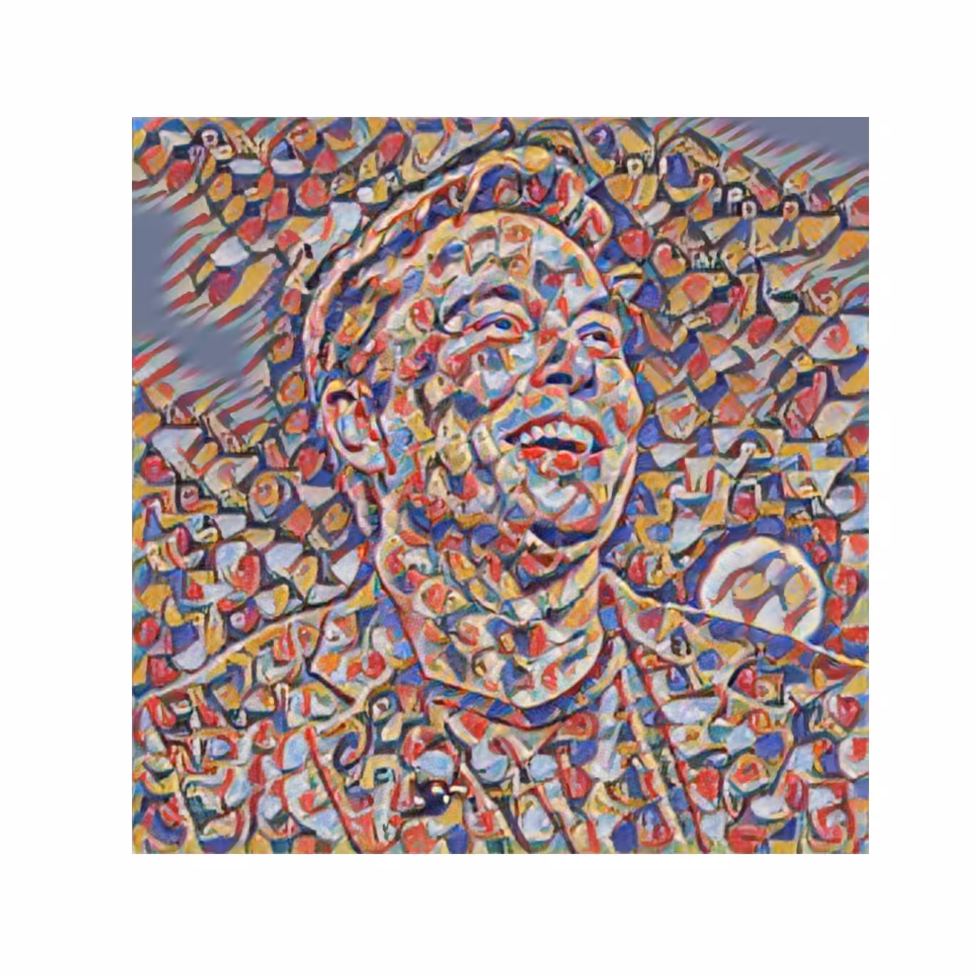 Elon Musk stylized via AI style transfer