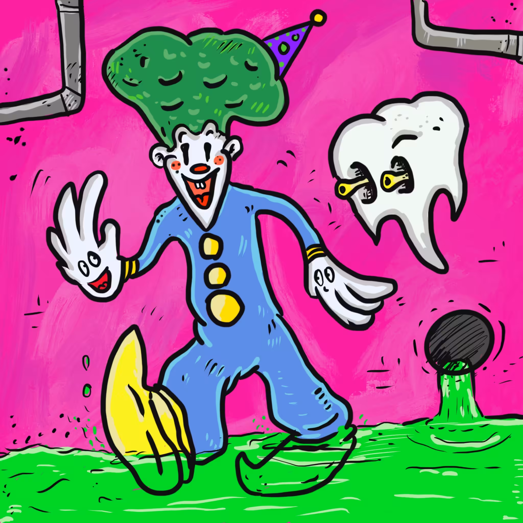 Broccoli Head the Clown