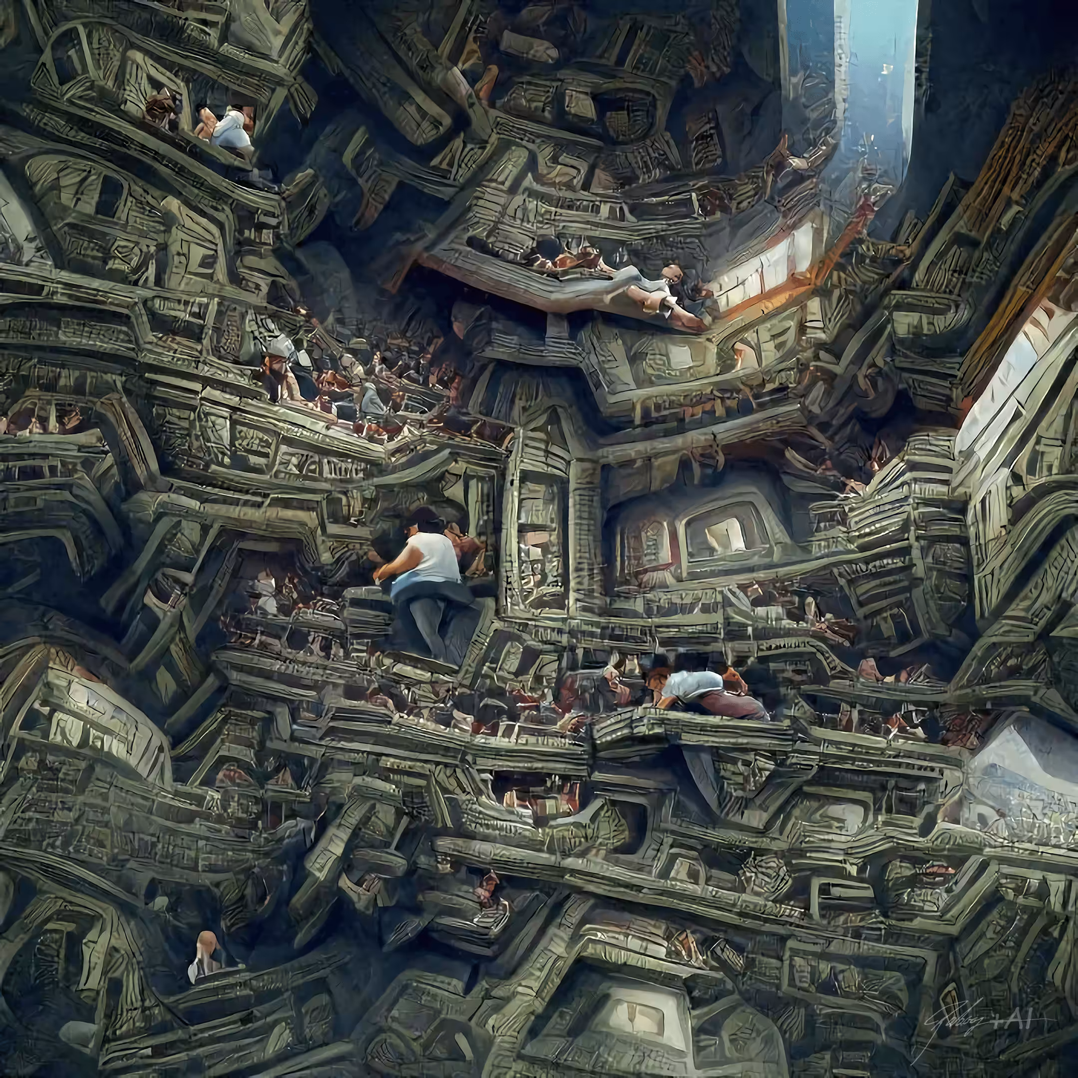 4 dimensional Aztec temple