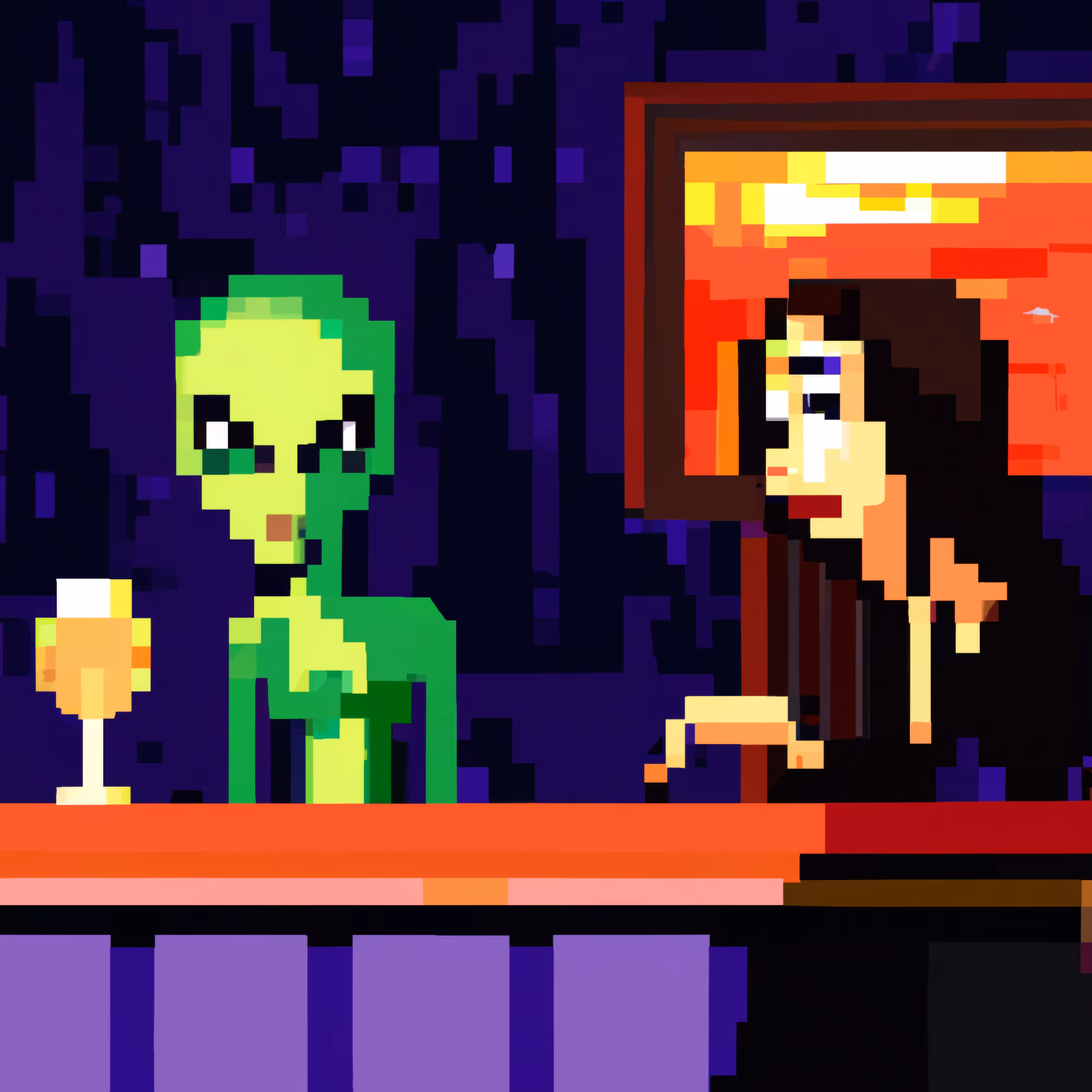 Mona Lisa Meets an Alien in a Bar #2: Small Talk