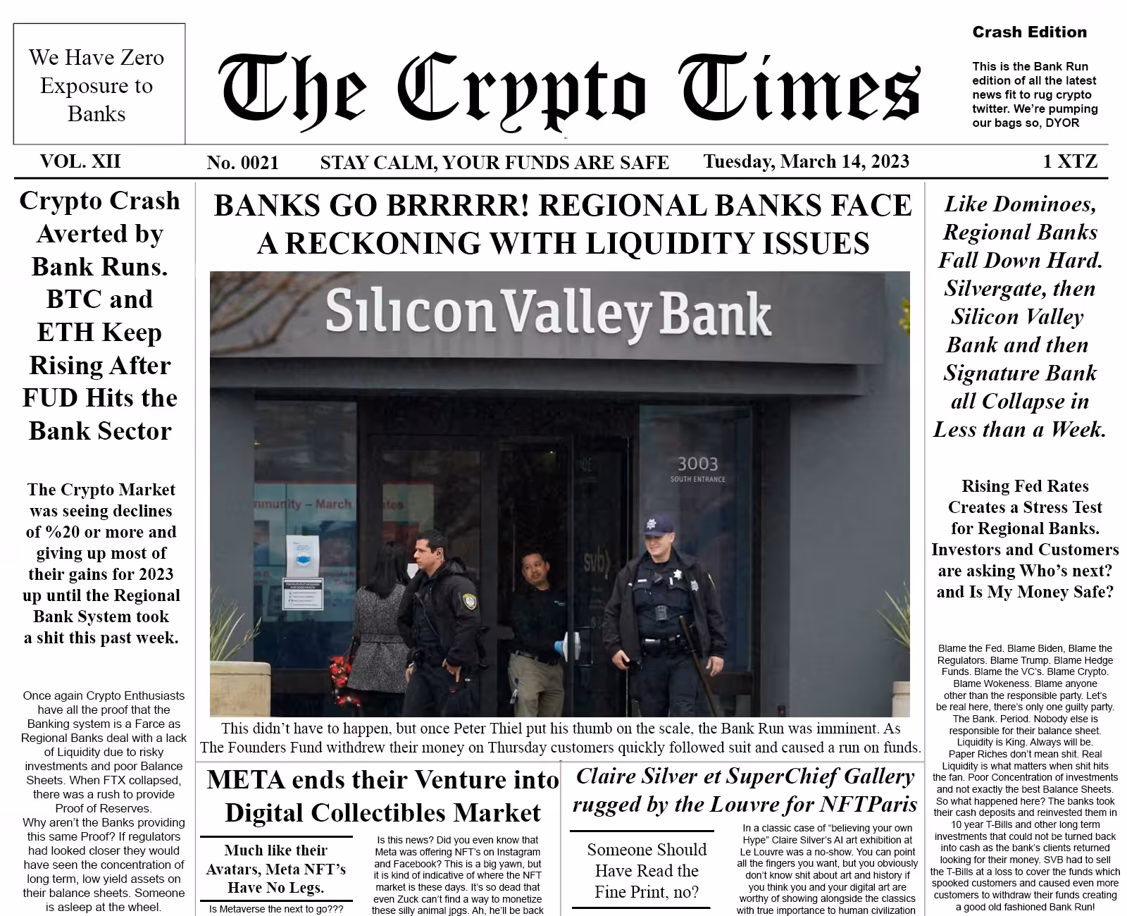 The Crypto Times 0021 - The Bank Run
