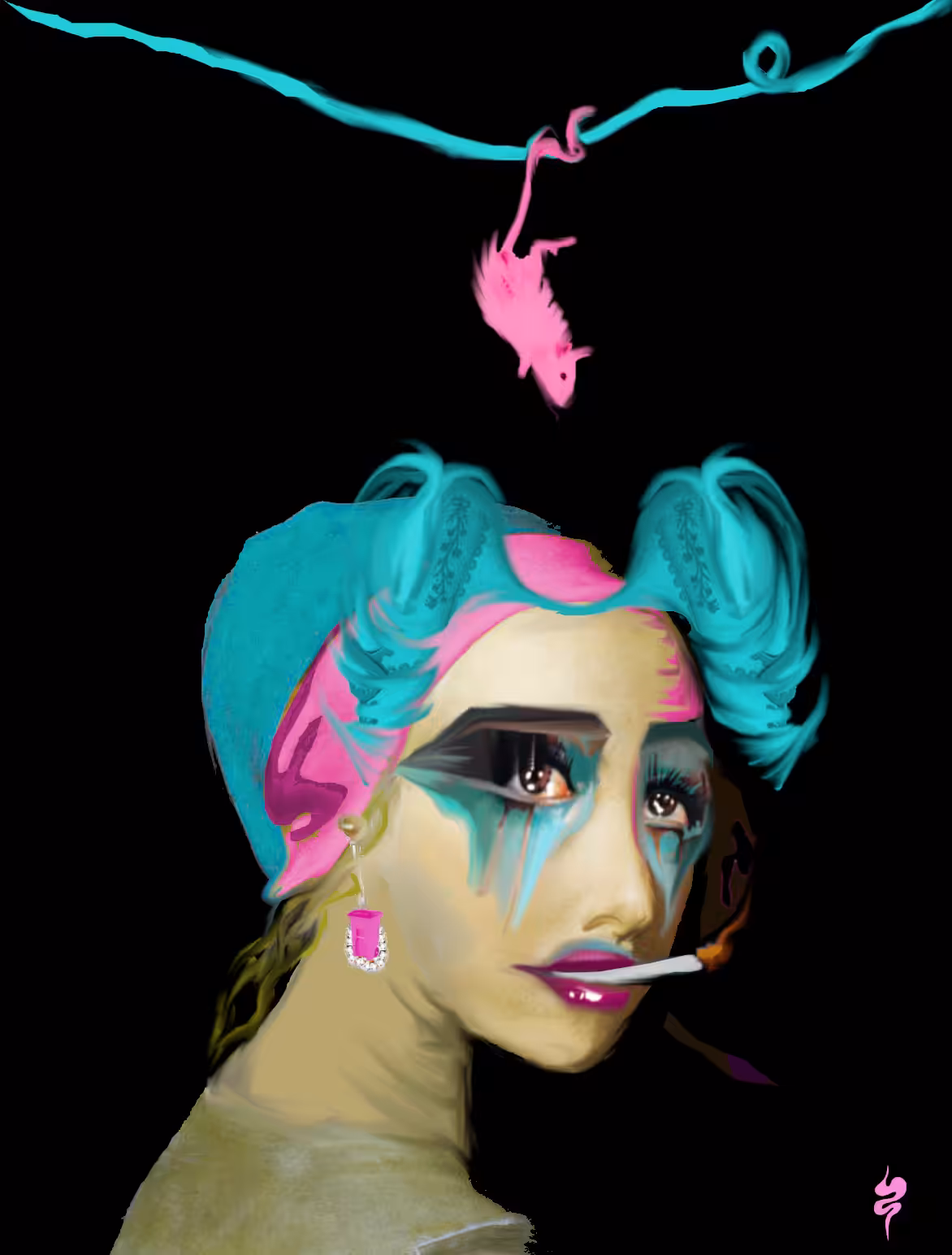 Woman and Mouse