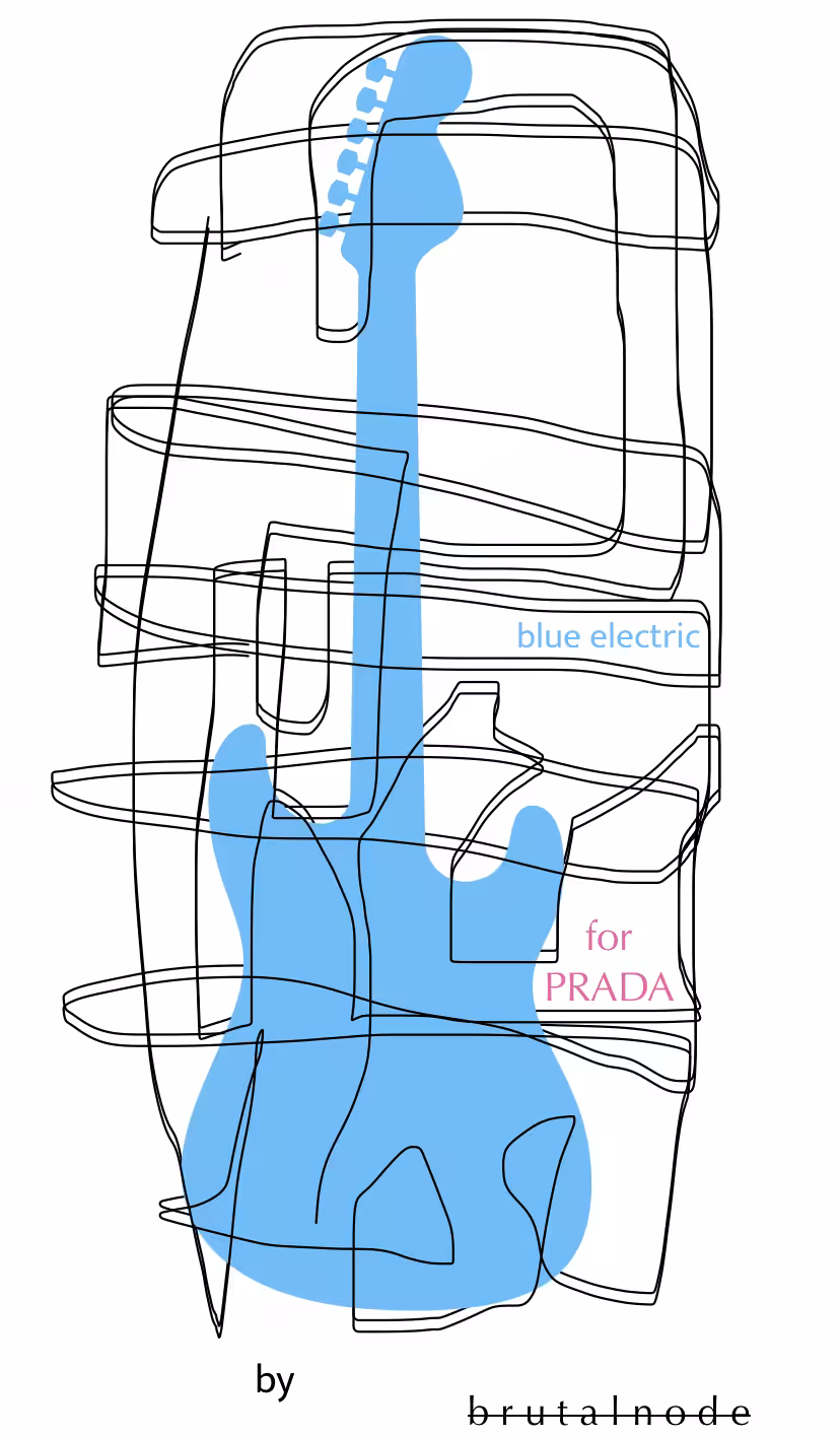 BRUTALNODE (core work): blue electric for prada