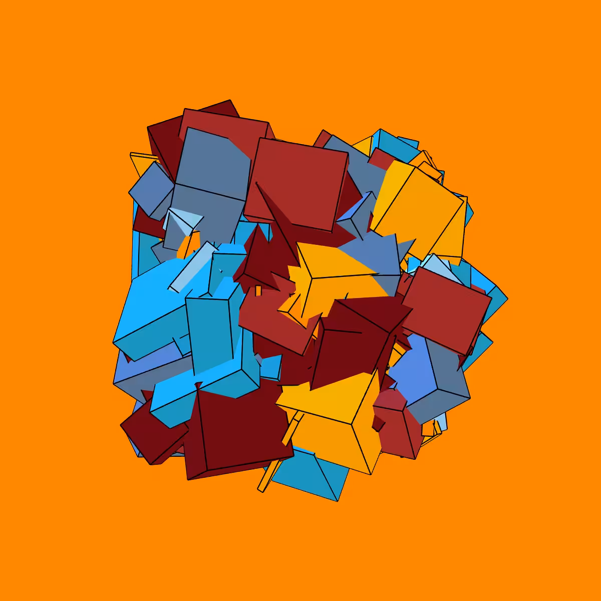 Asymmetric stacked boxes #24