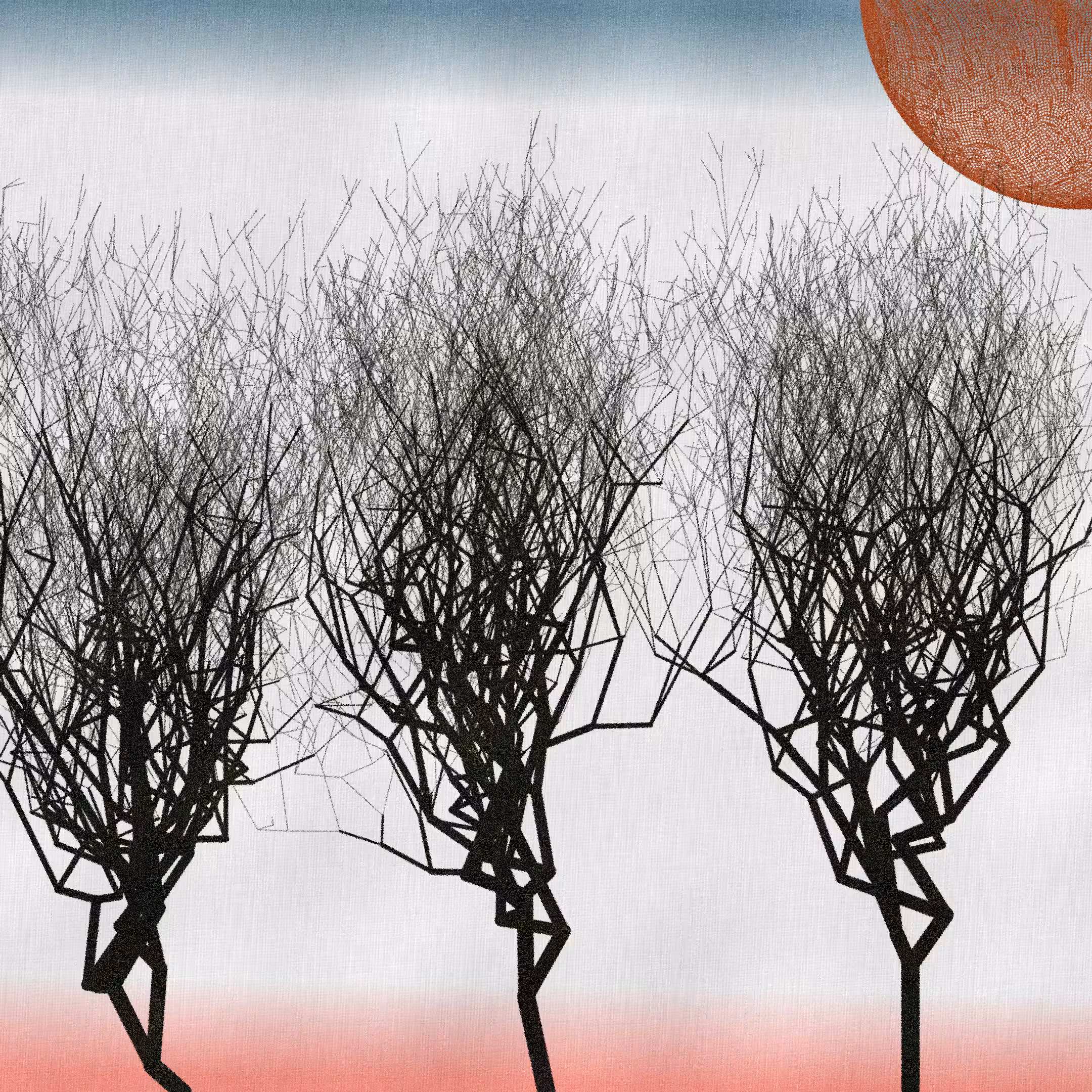Three dead trees on earth #206