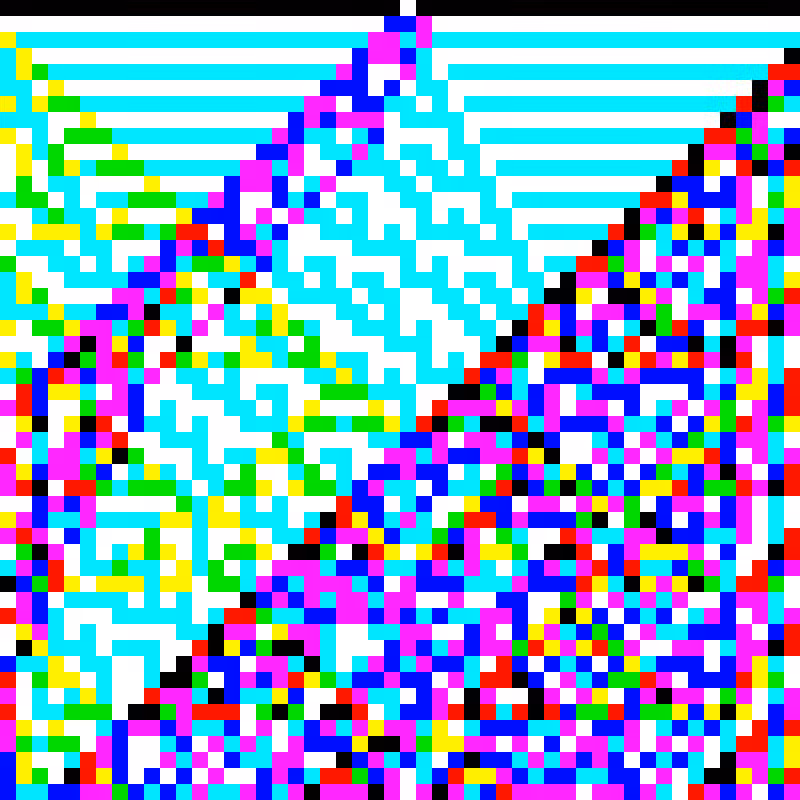 RGB Elementary Cellular Automaton #269