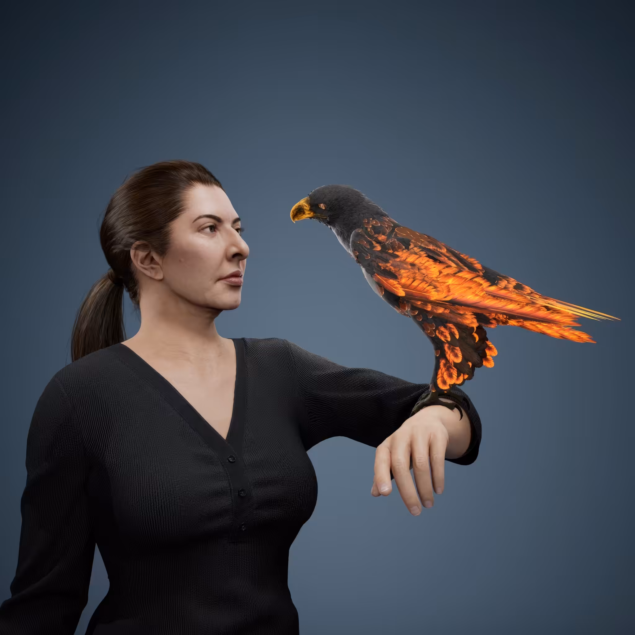 Portrait with Eagle #495