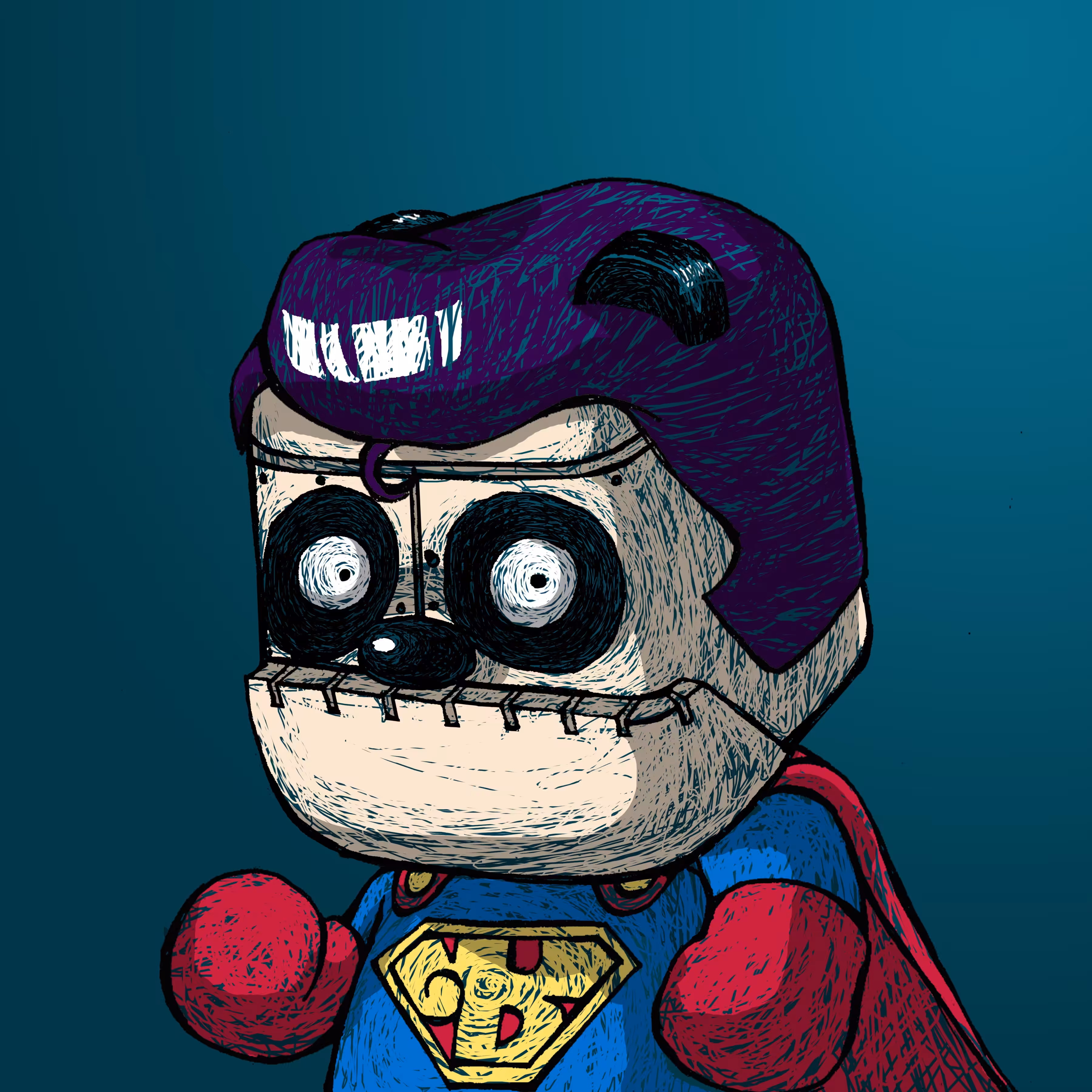 Papado in superman costume