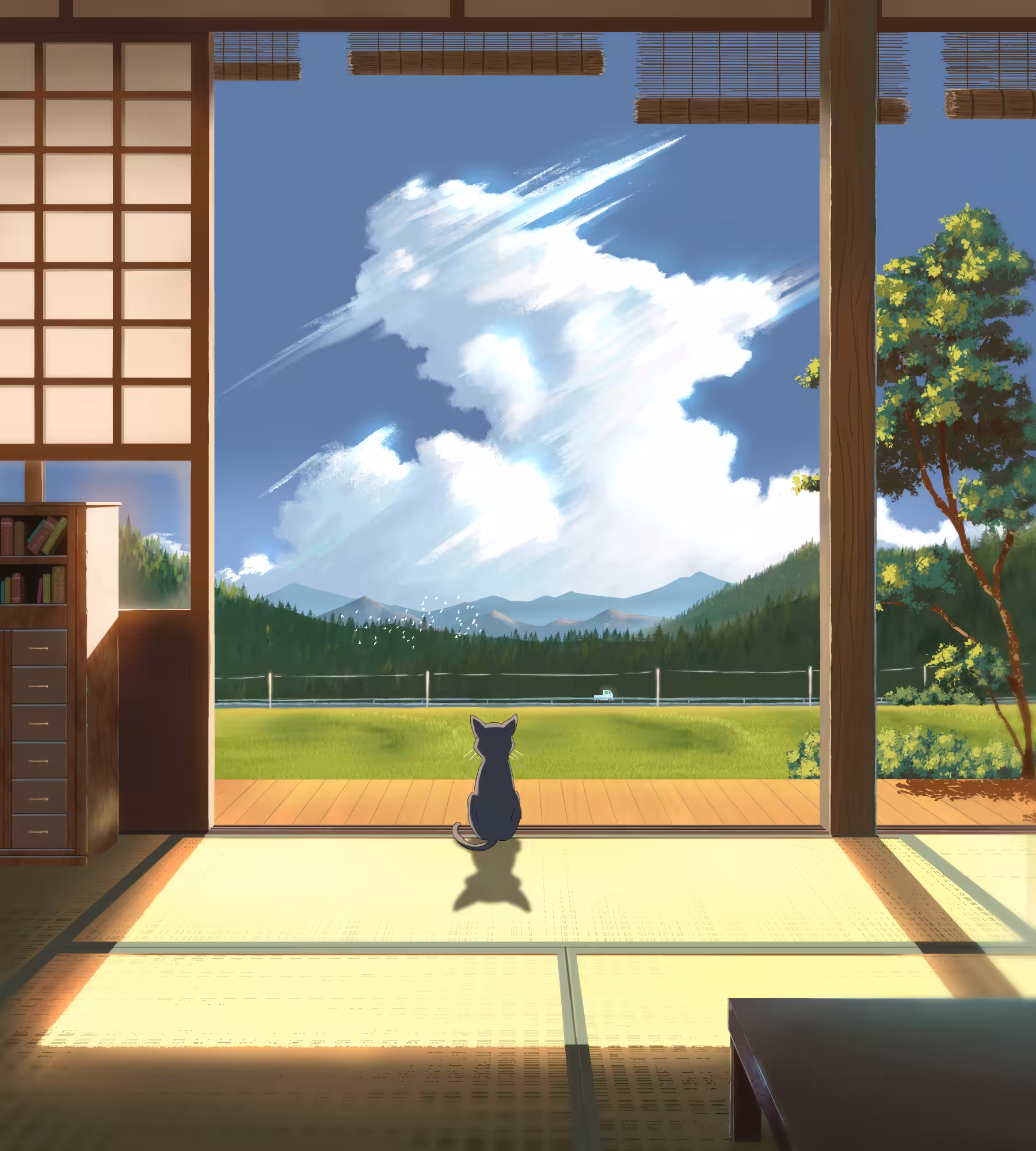 Japanese countryside summer vacation 