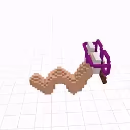 Worm voxels - Purple glasses.