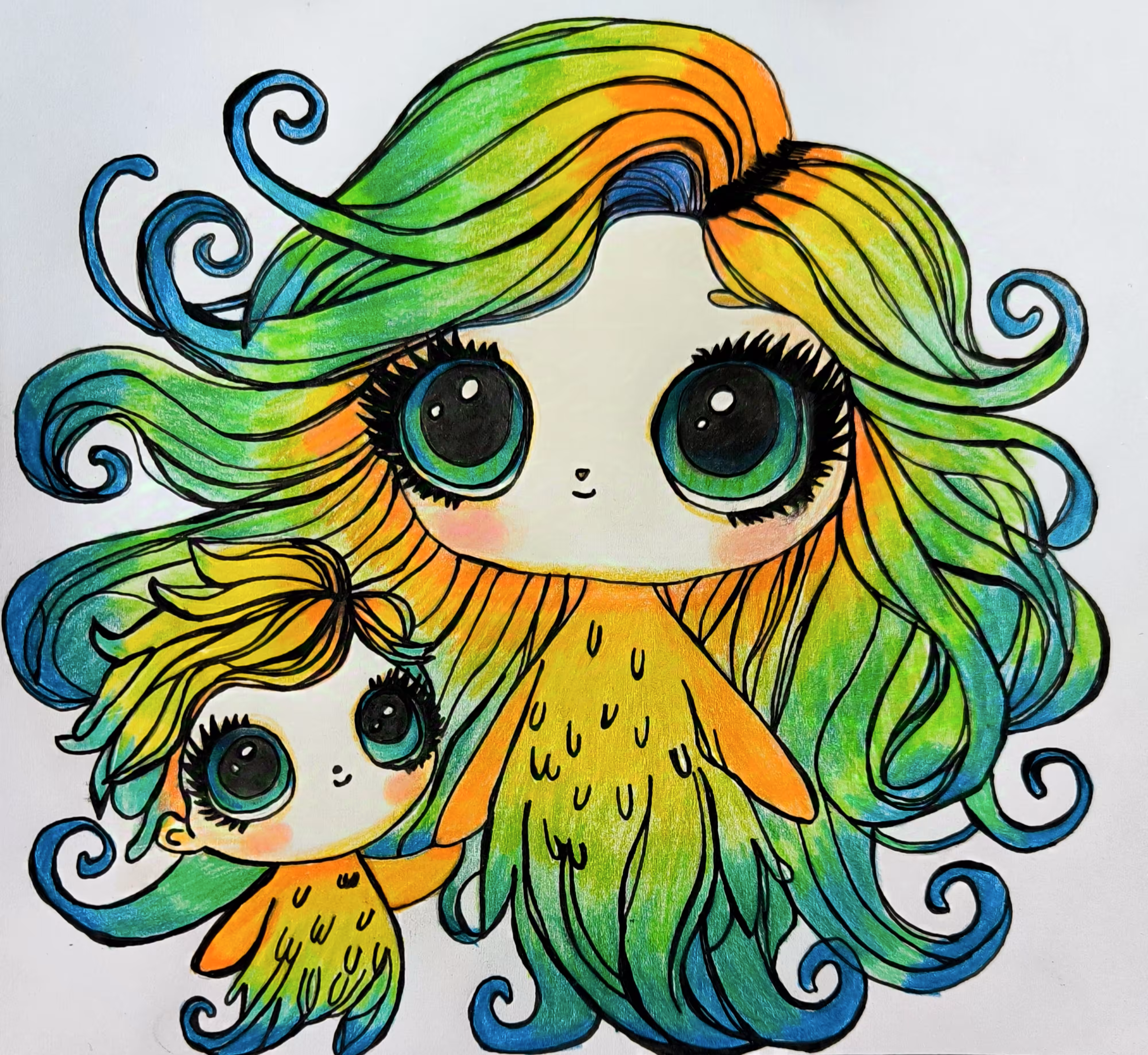 Mama Rainbow and Her Little Cutie