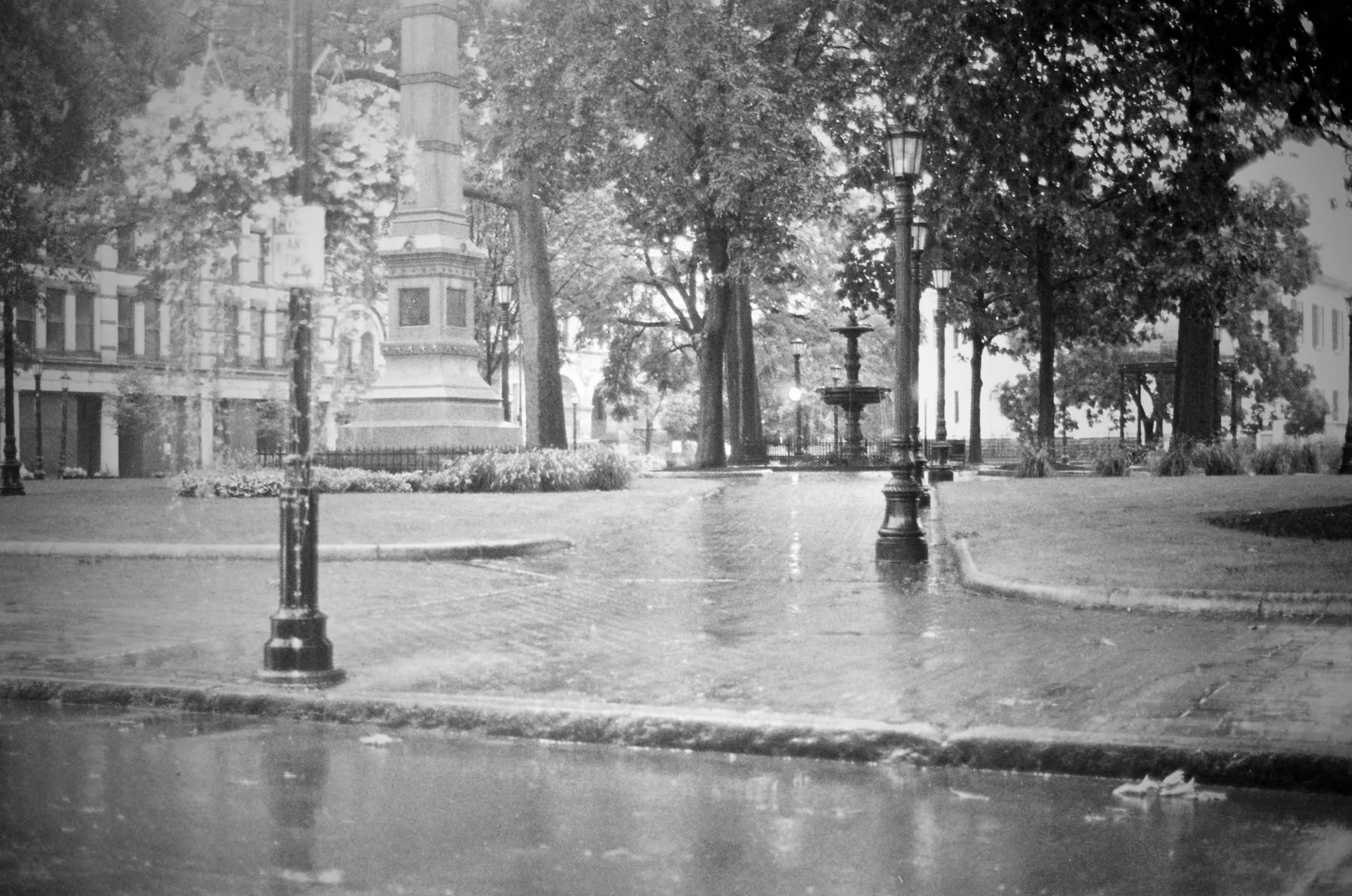 downtown springfield on a rainy day