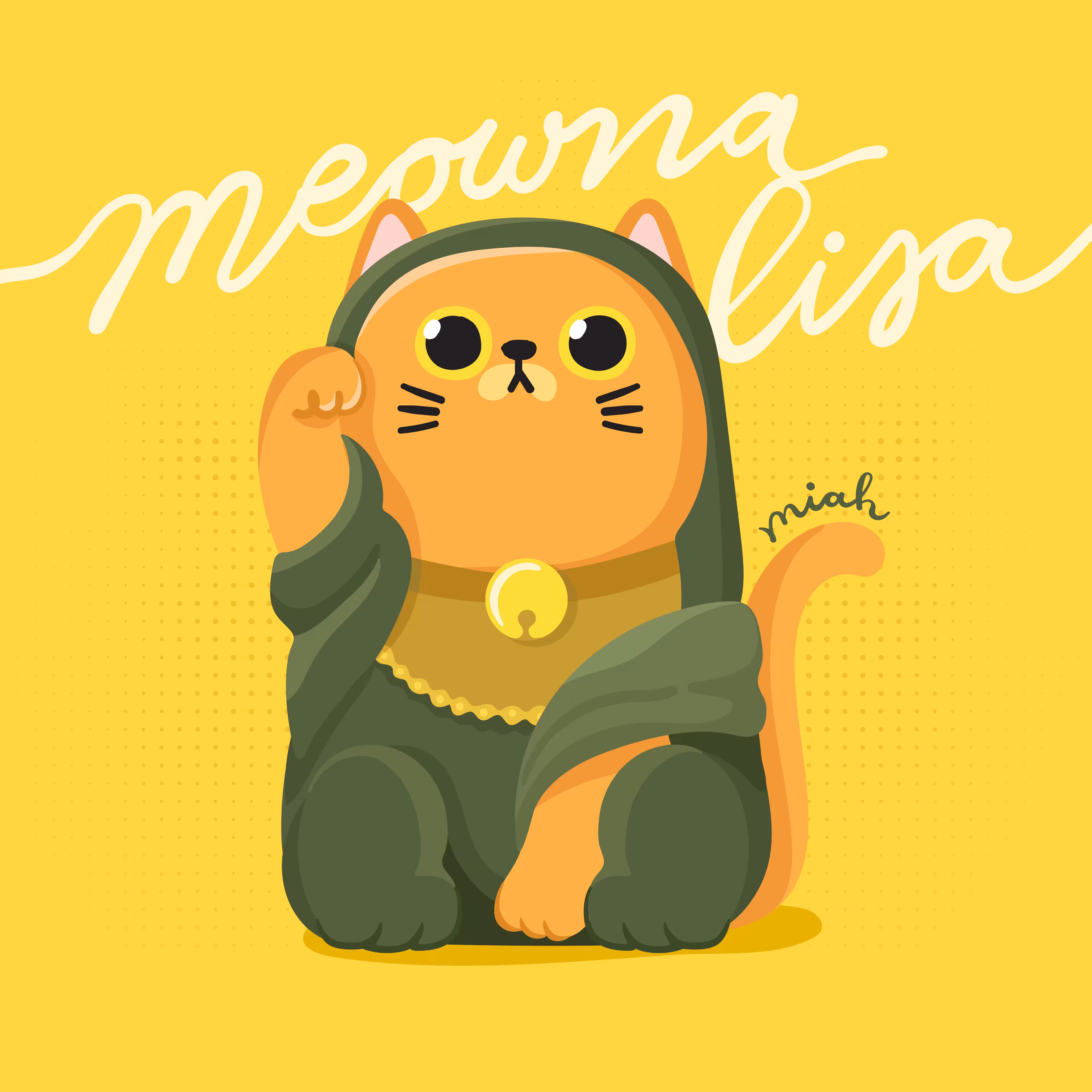 Manekineko x Famous Painting #1 : Meowna Lisa