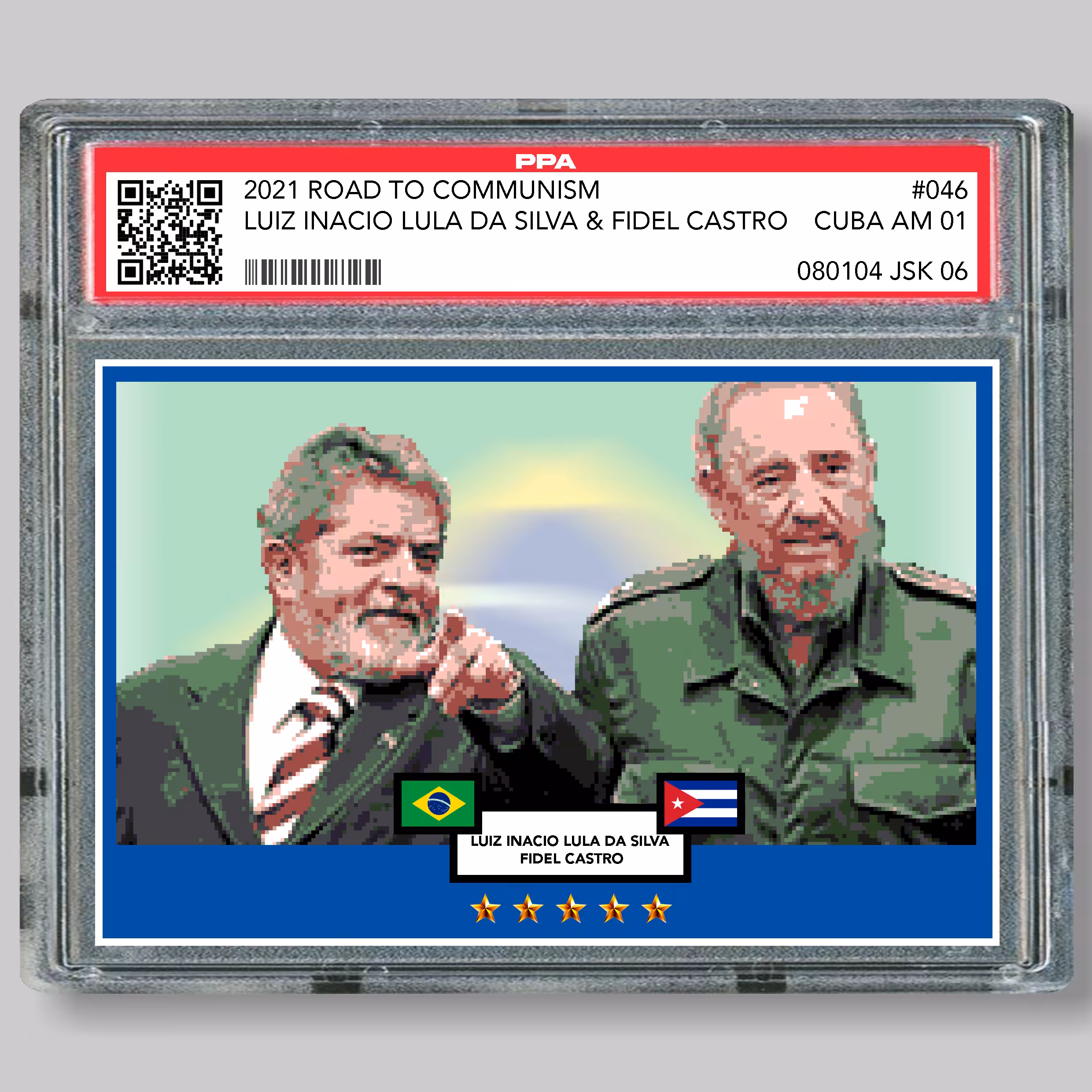 046 Fidel Castro and Lula, "Road to communism"