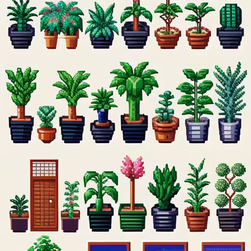 Pixel art trees 1