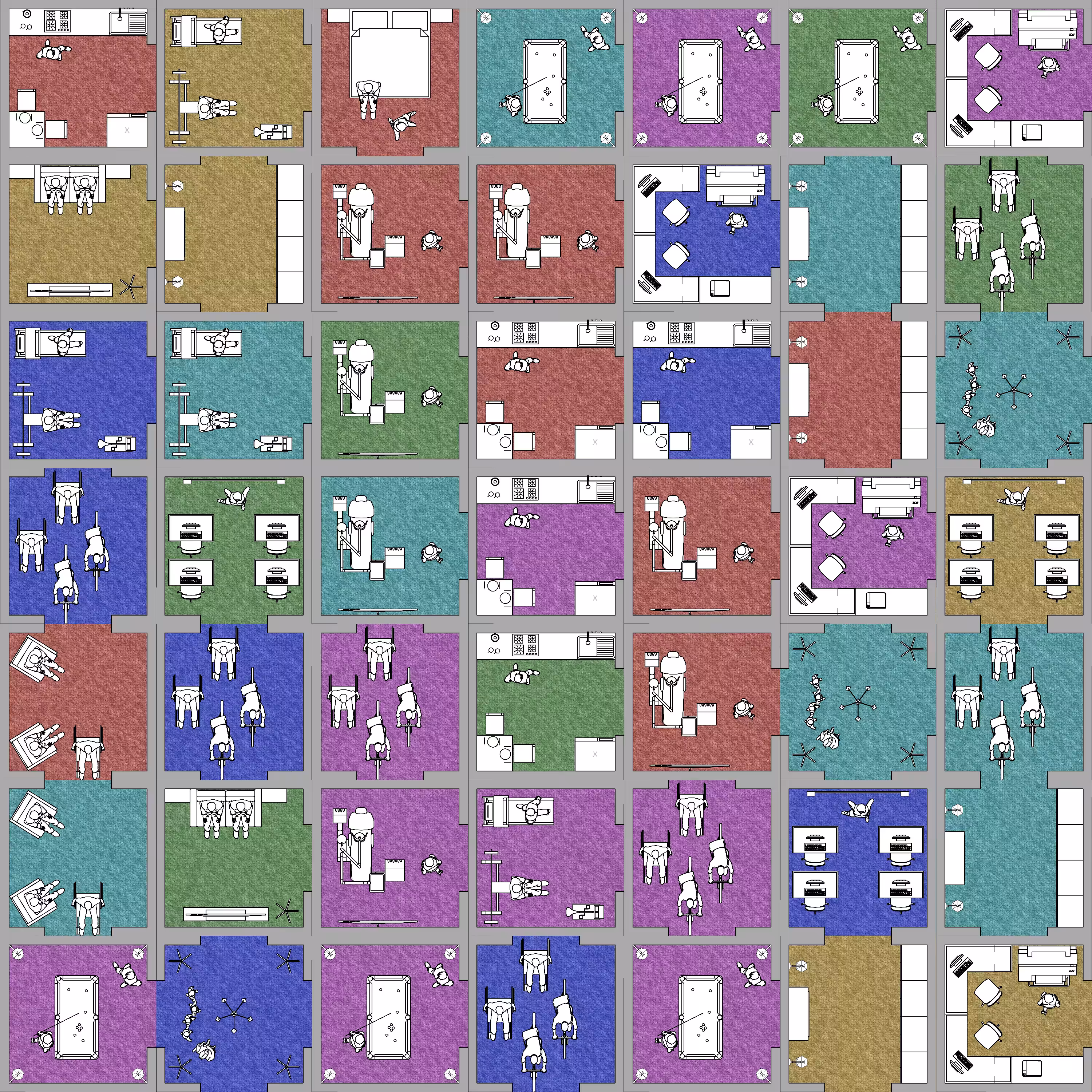 Harlequin block building #50