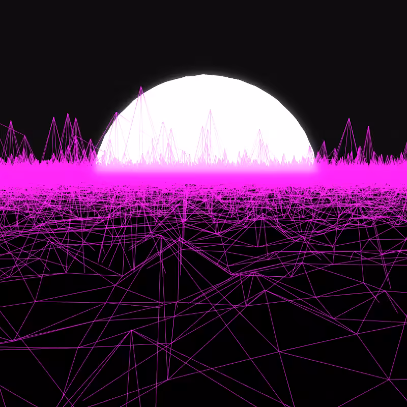 Generative Retrowave Field #20