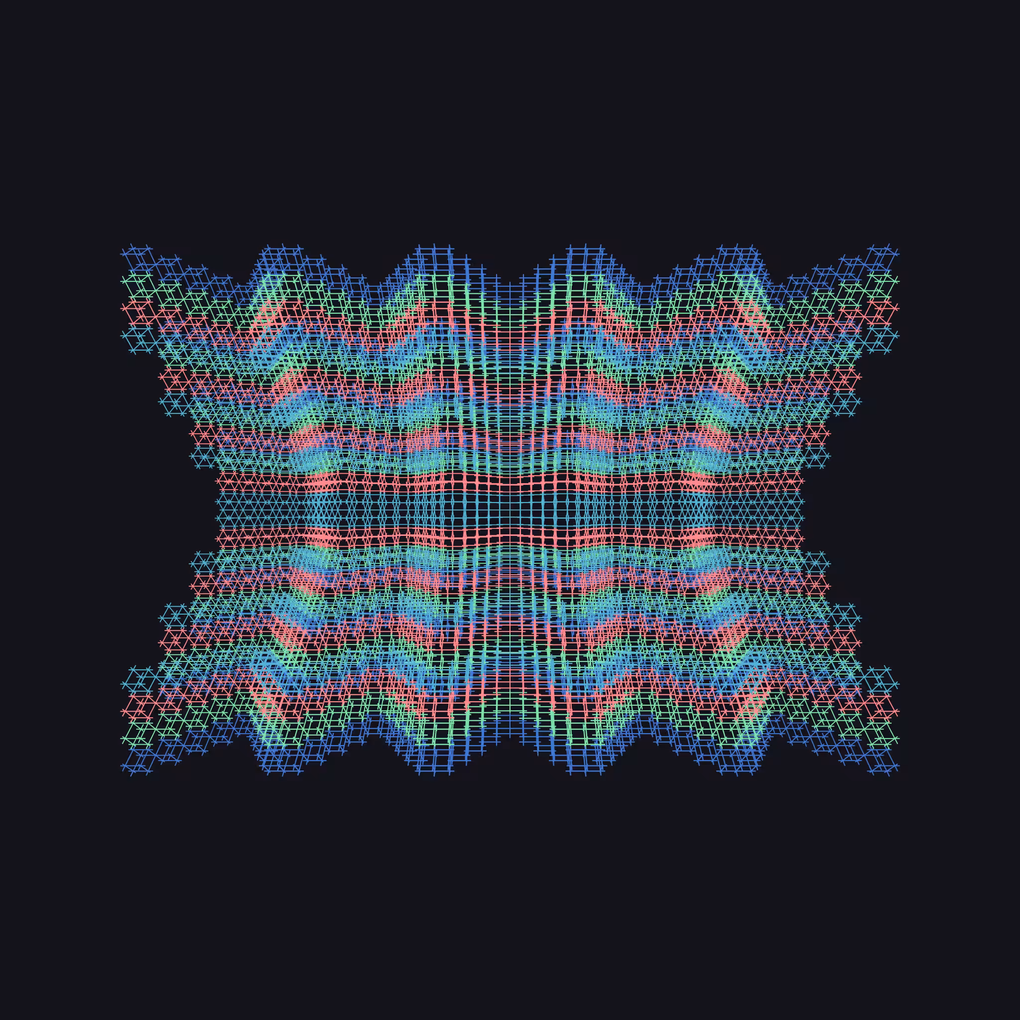 fractal leaf: corrugated cubes