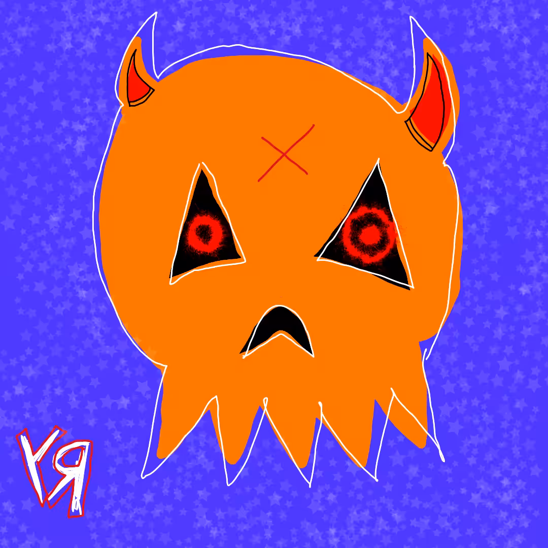 "Orange Skull" by Richard F. Yates (Holy Fool)