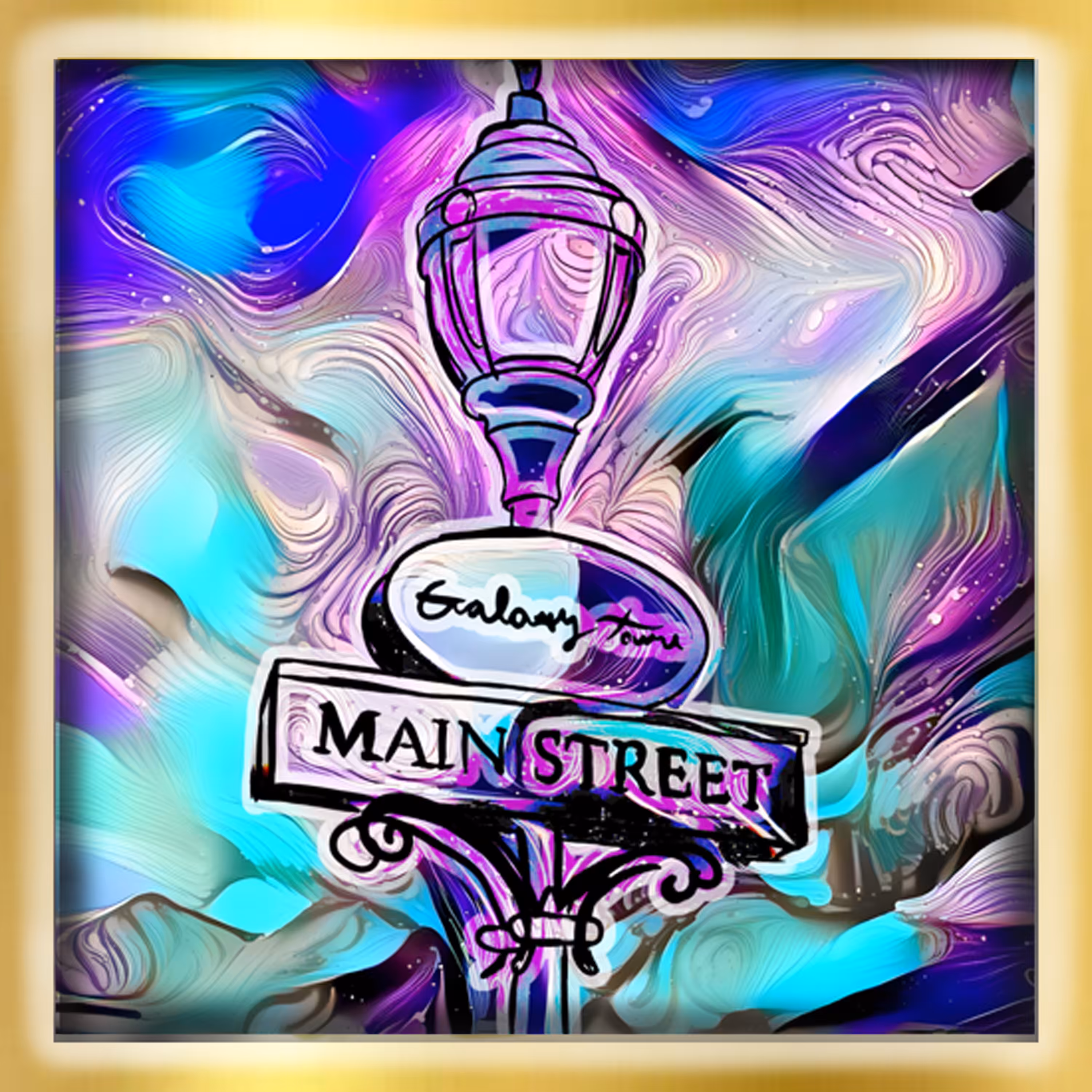 Mainstreet Galaxy Towne Gold Frame