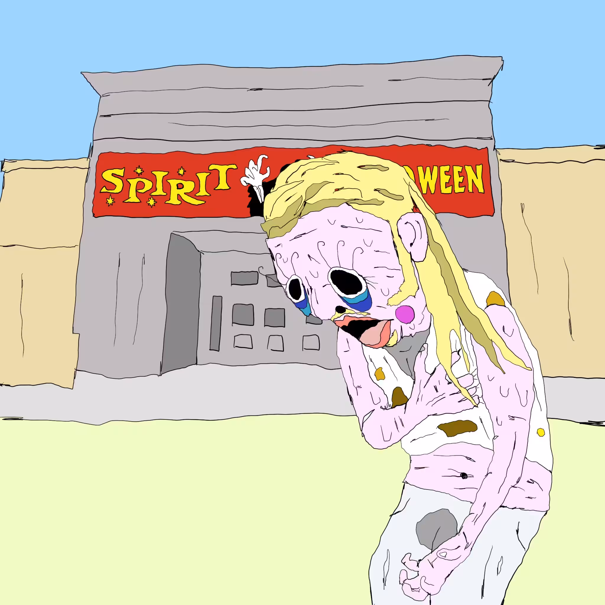 dying at spirit halloween