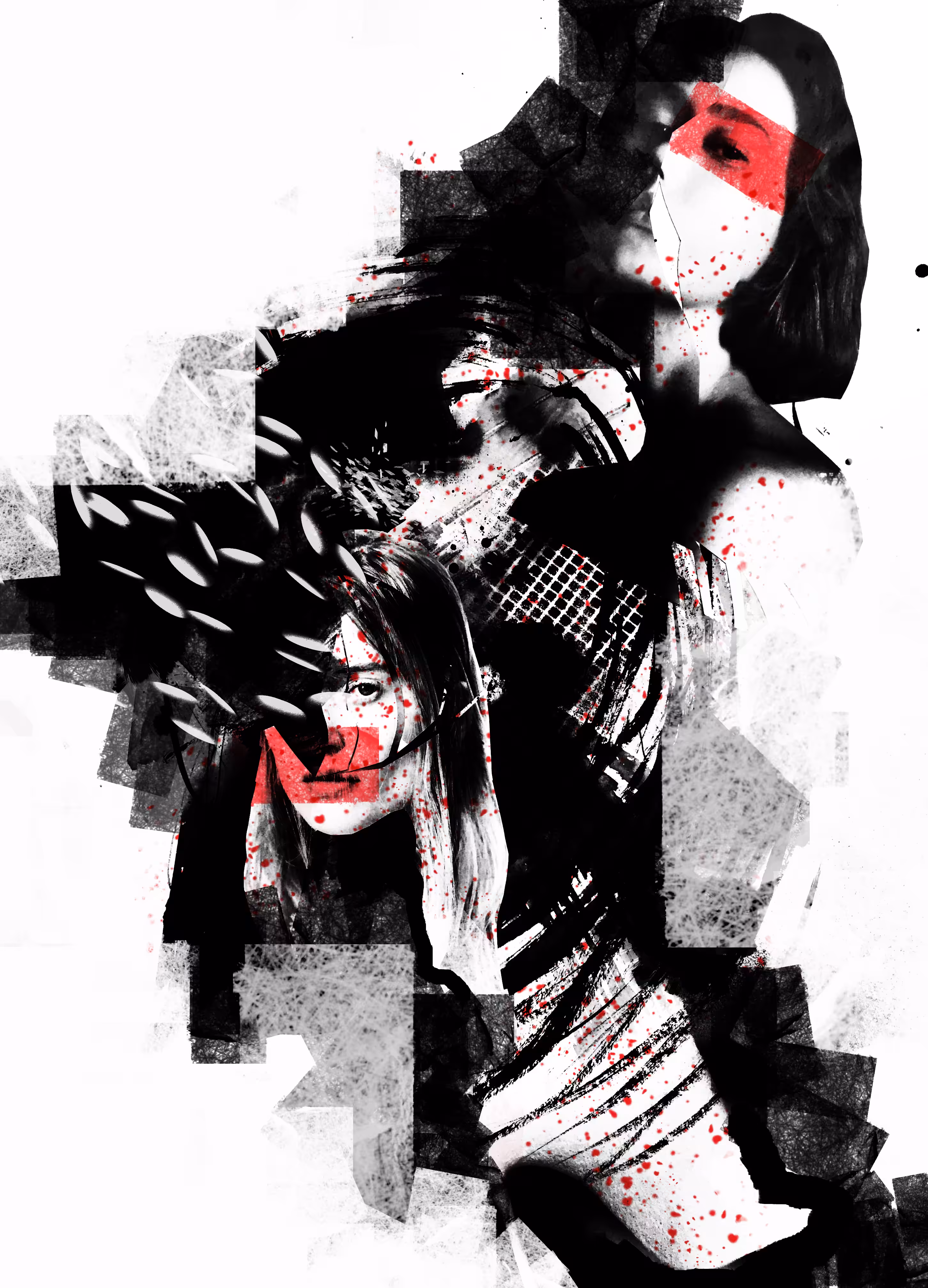  Gucci Gang -collage and ink art-
