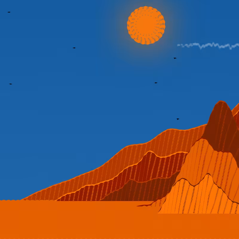 Painted Mountain Sunset #110
